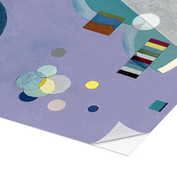 Posterlounge Wandfolie Wassily Kandinsky, Violett Grün, Malerei