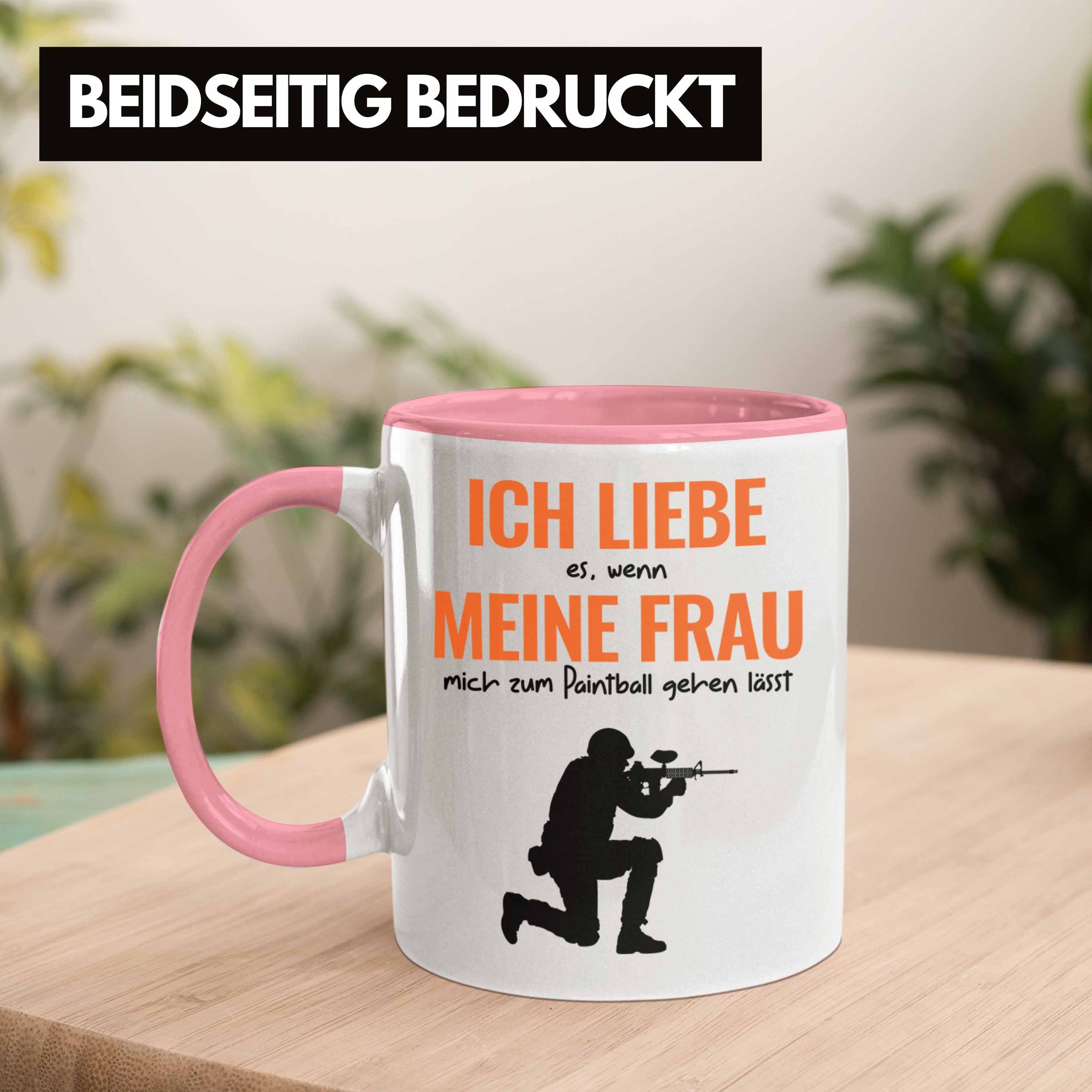 Trendation Tasse Geschenk Männer Rosa Tasse Trendation Lustig Paintballspieler Paintball - Geschenkidee