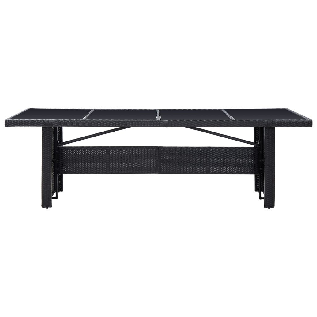 vidaXL Gartentisch Gartentisch Schwarz 240x90x74 cm günstig online kaufen