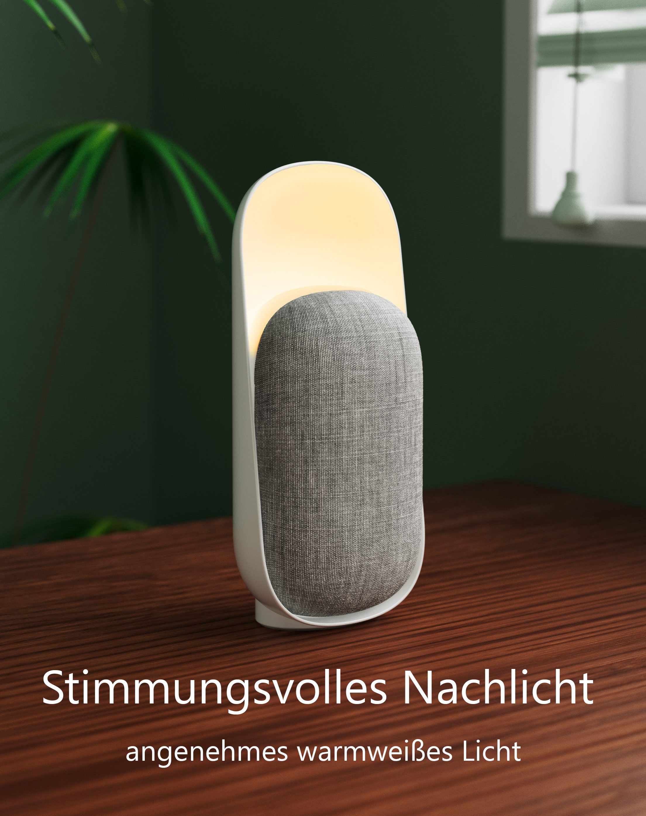 Northpoint LED Nachtlicht 3 in 1 Nature Sound Box mit Bluetooth Lautsprecher Nachlicht Timer WW