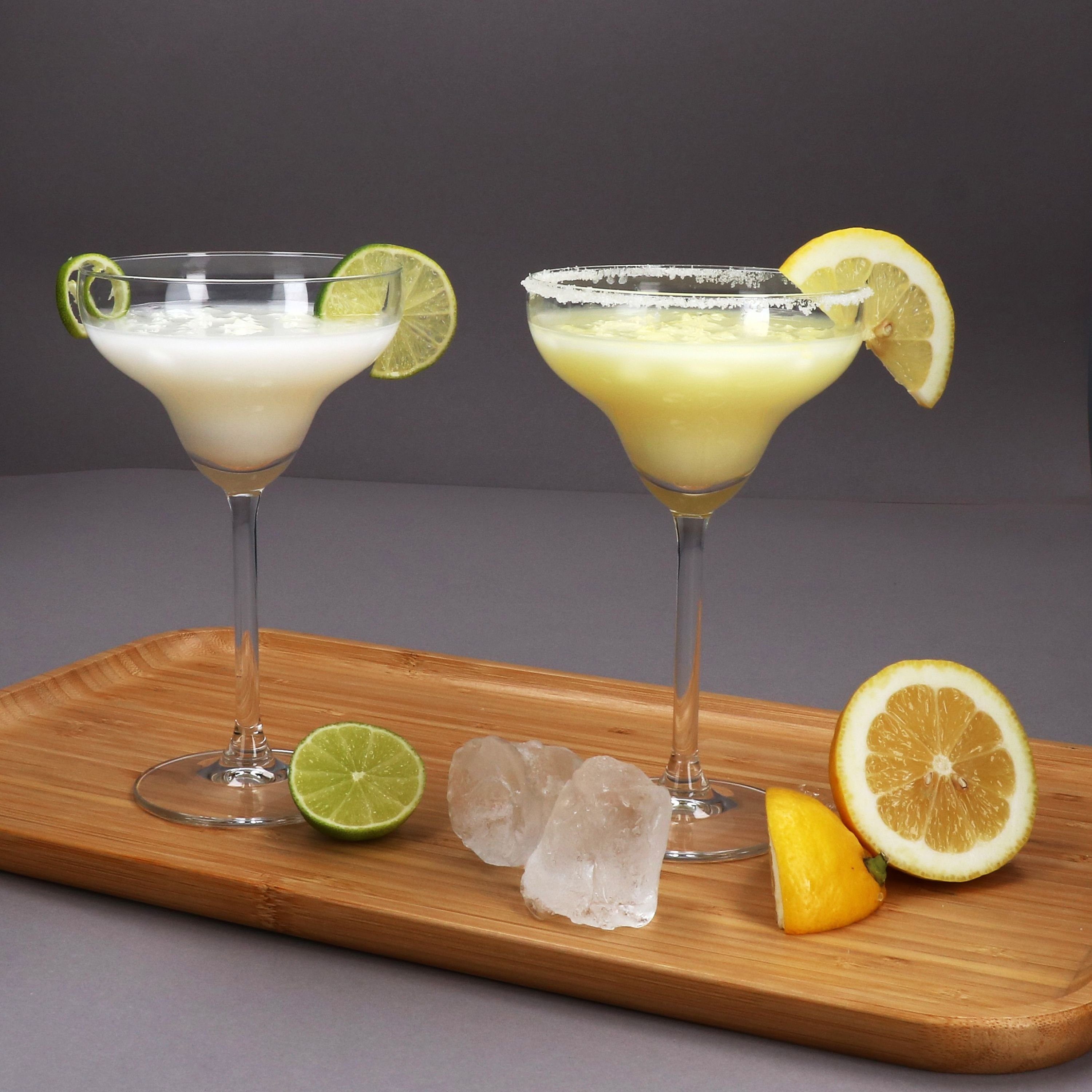 MamboCat Cocktailglas 4x Margarita Gläser mit Fuß 4 Personen Drinks Cocktail-Glas, Glas
