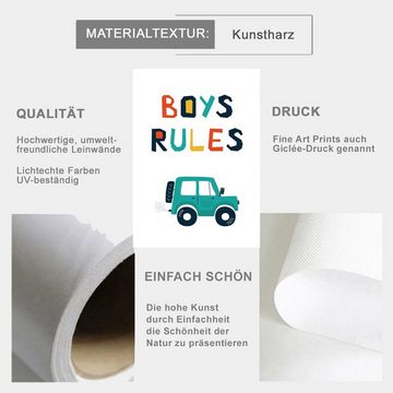 TPFLiving Kunstdruck (OHNE RAHMEN) Poster - Leinwand - Wandbild, Autos, Sportwagen, Straßen, - Für Kinderzimmer - (Mädchenzimmer, Babyzimmer, Jungenzimmer, Kindergarten), Farben: Pastel, blau, rot, gelb, schwarz - Größe: 10x15cm