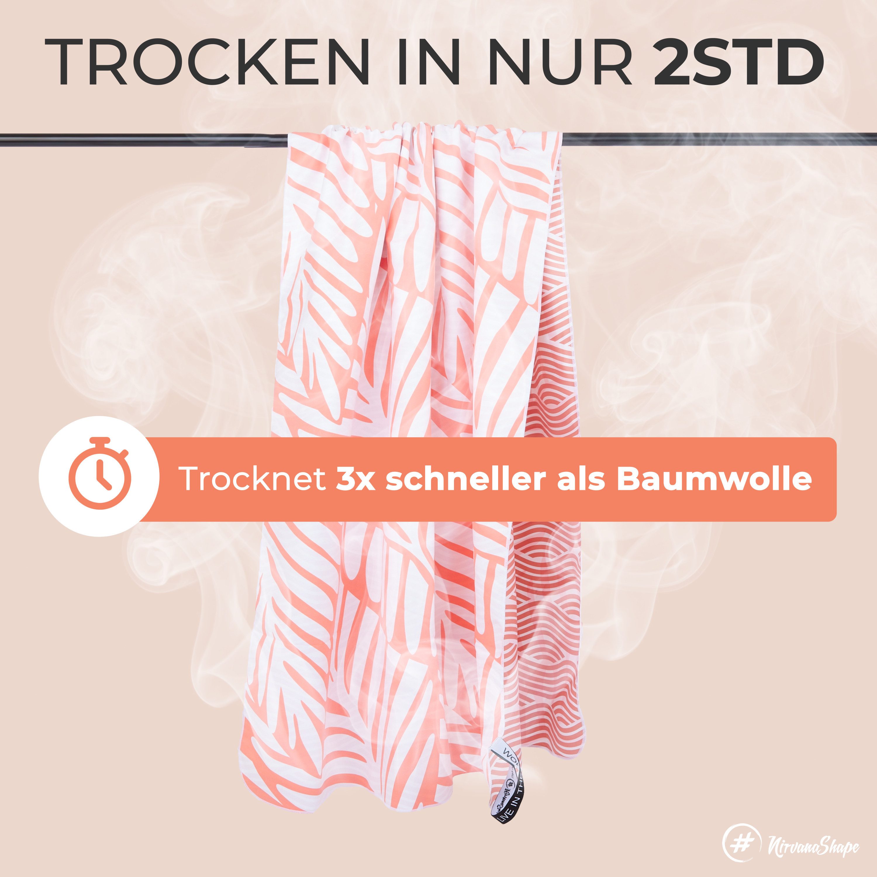 NirvanaShape Strandtuch Reise Handtuch Strandtuch XXL - Strandhandtuch, Mikrofaser Badetuch – Bild 5 von 5