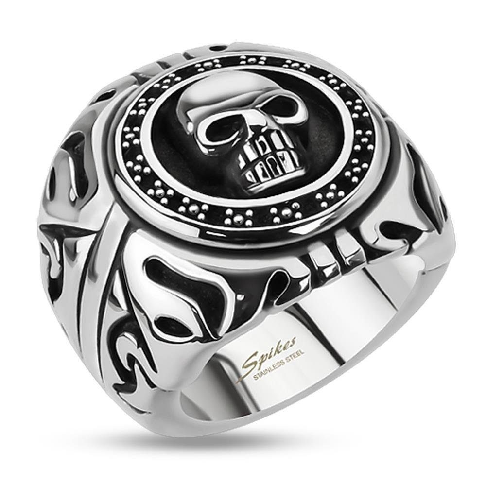 BUNGSA Fingerring 72 (22.9) Bungsa TOTENKOPF RING Herren silber - SKULL Fingerring (Ring, 1-tlg), Damen Herren