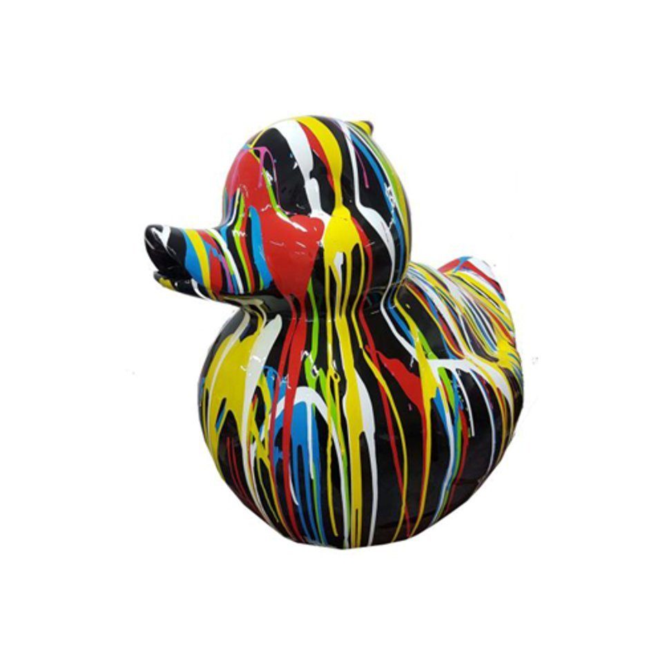 Statuen bemalt Deko Abstrakte Skulptur Bunt JVmoebel Figur 60cm 60 Statue cm Ente Skulptur Figuren