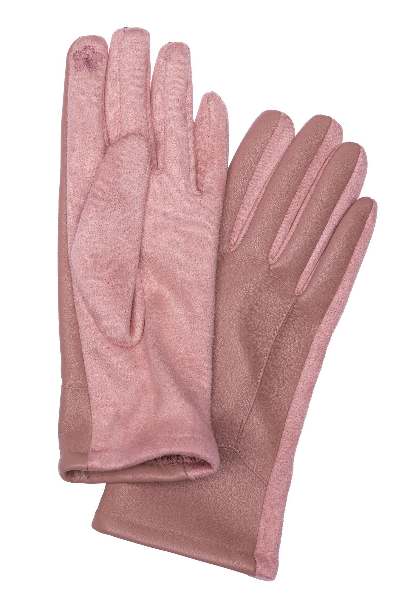 Caspar Strickhandschuhe GLV015 elegante klassisch rosa uni Damen Handschuhe
