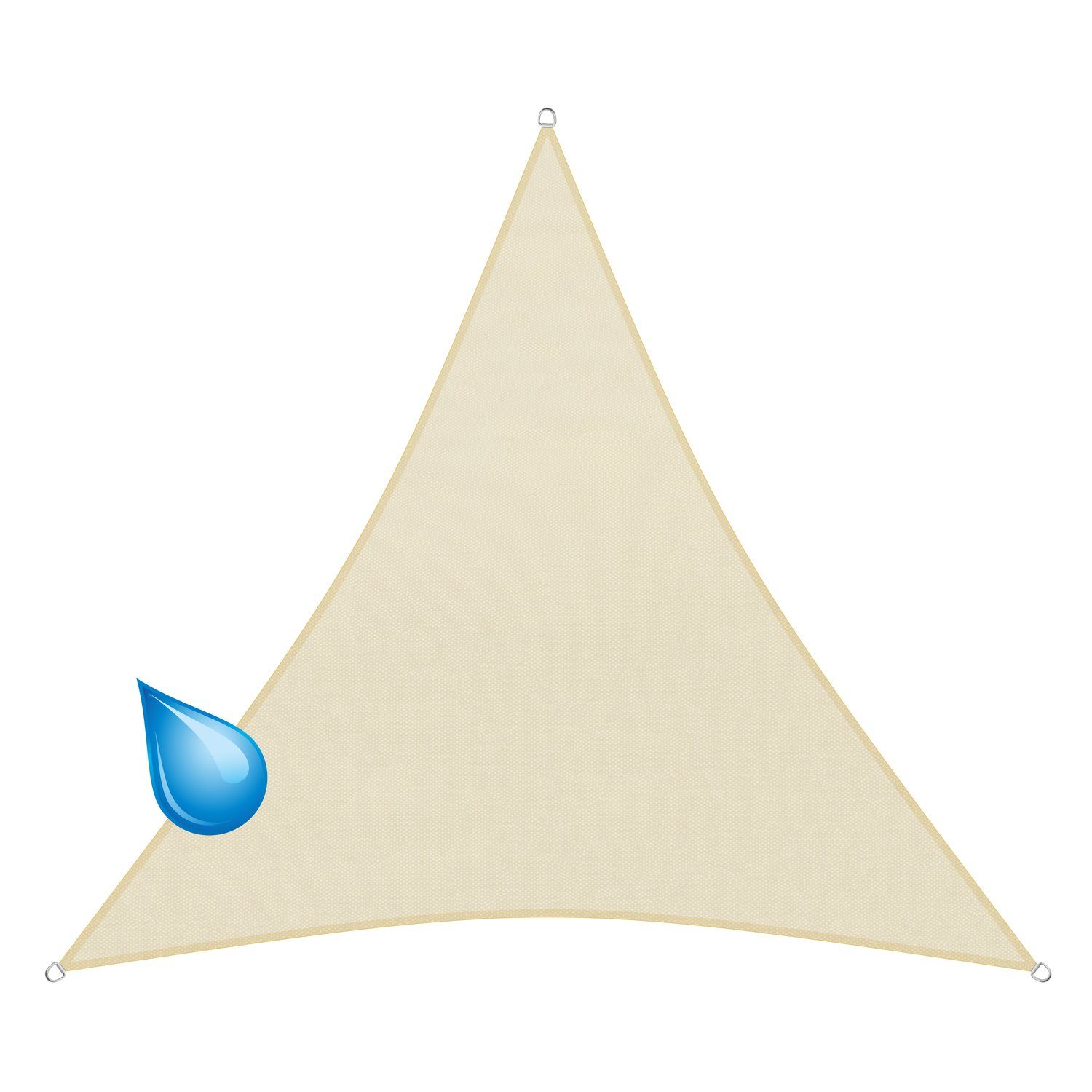 sunprotect Sonnensegel 3,6 x 3,6 x 3,6 m Dreieck, ideal für Garten, Balkon & Terrasse