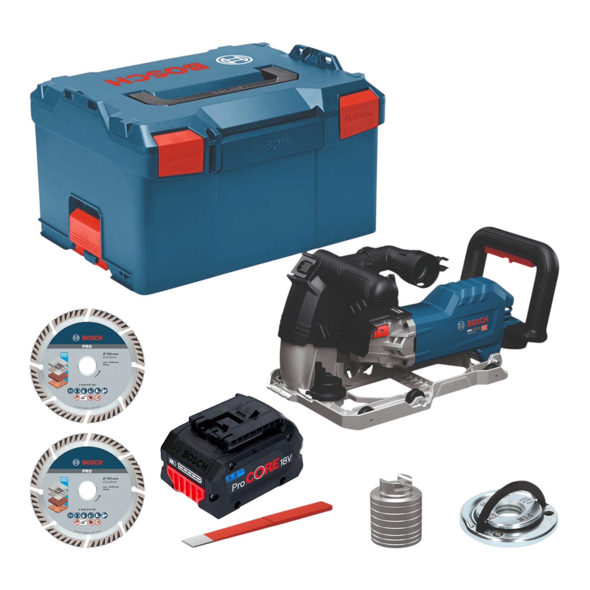 Bosch Professional Nutfräse GNF 18V-40 Akku Mauernutfräse 18 V 40 mm Brushless + 1x ProCORE Akku