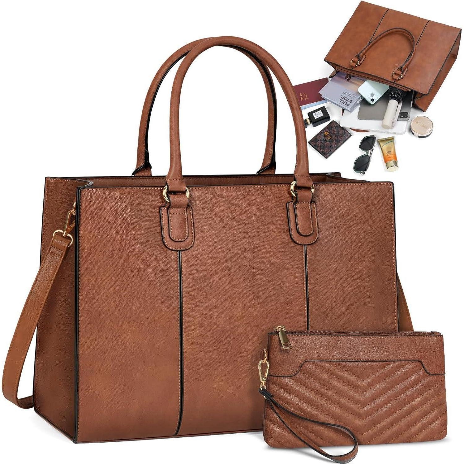 LuxusKollektion Businesstasche Handtasche Damen 15,6 Zoll Shopper Groß Tote günstig online kaufen