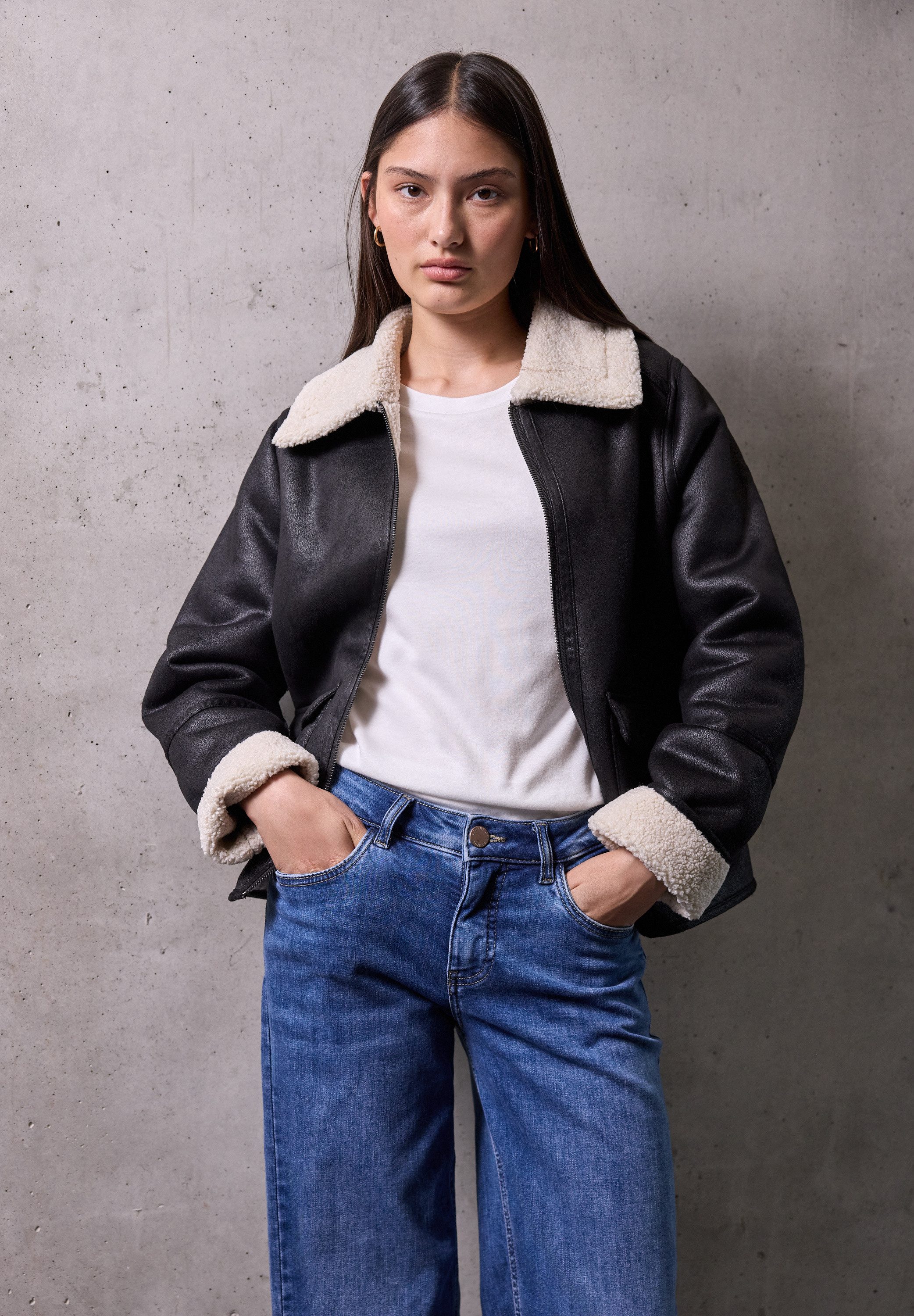 STREET ONE STUDIO Lederimitatjacke aus Lederimitat