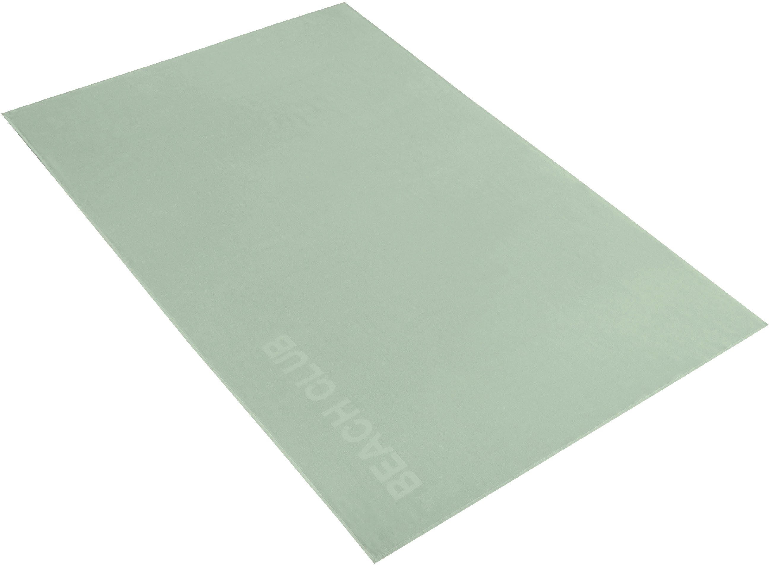 Vossen Strandtuch Beach Club, Frotteevelours (1-St), Badetuch, Uni Farben, mit Schriftzug