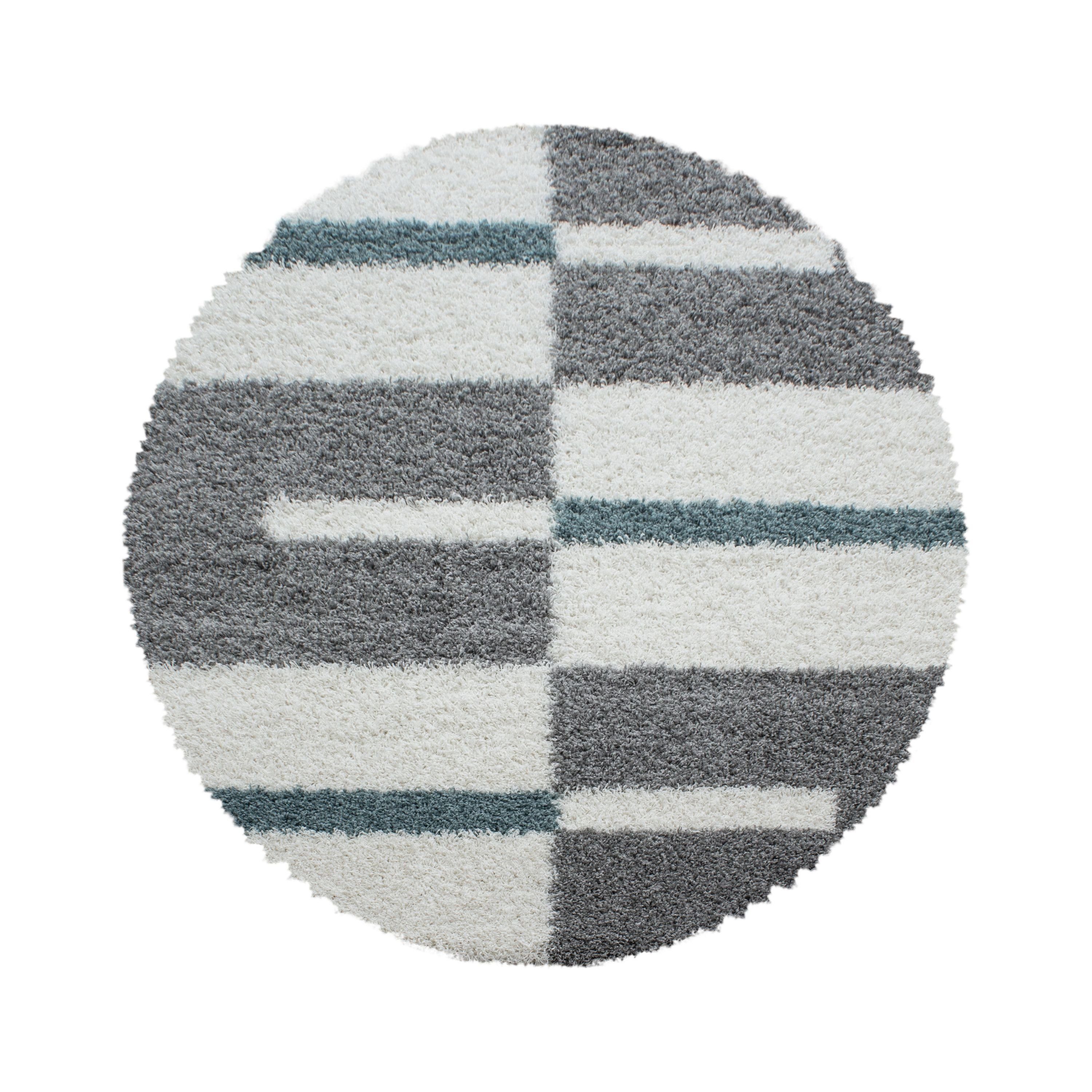 Teppium Teppich Kariert Design, Rund, Höhe: günstig online kaufen