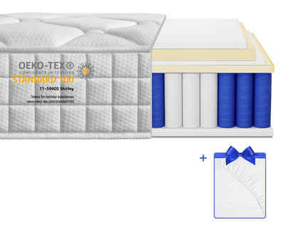 Taschenfederkernmatratze Matratze, 7-Zonen Federkernmatratze Matratzen, Hiazurm, 25 cm hoch, (EU-Qualitätszertifizierung)