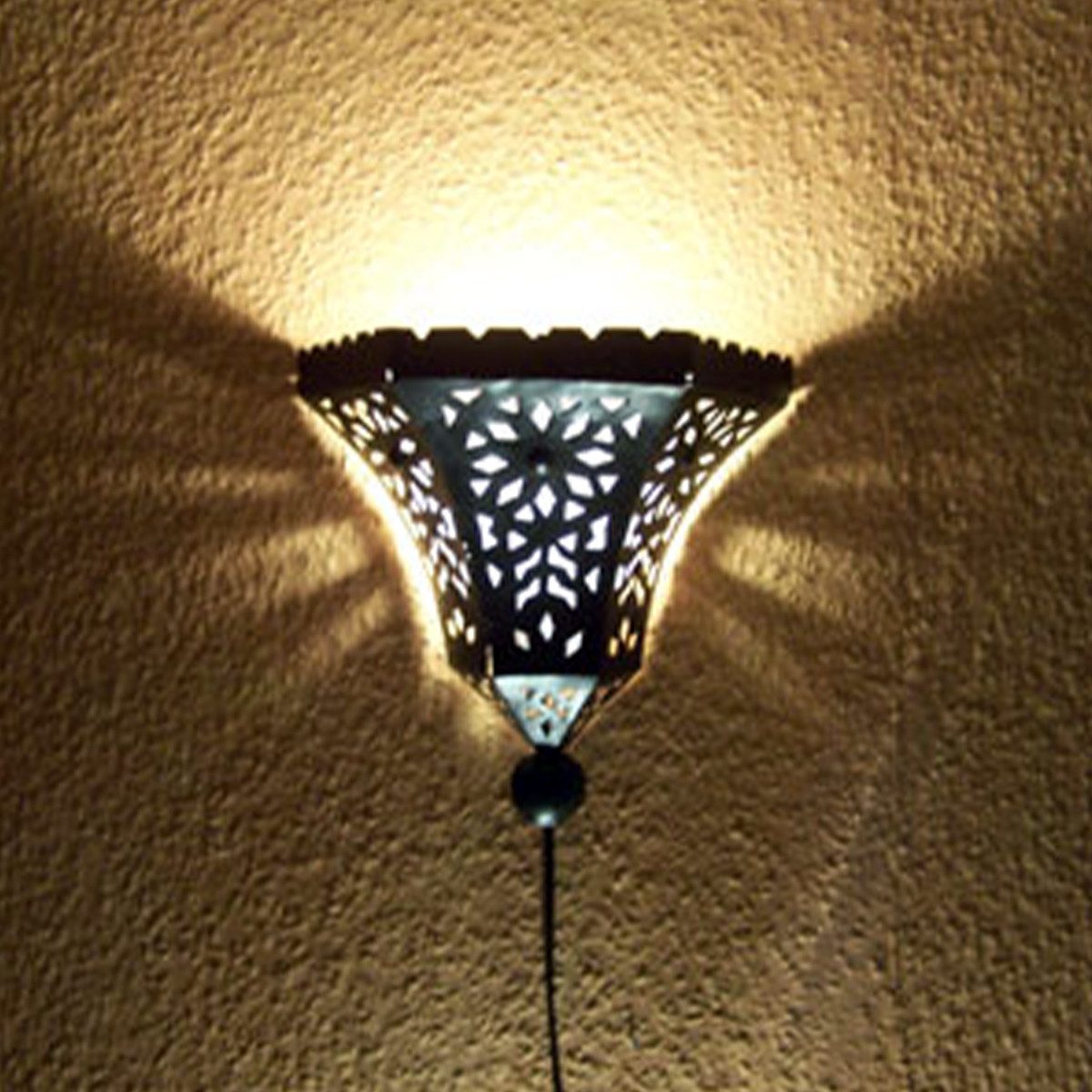 Marrakesch Orient & Mediterran Interior Wandleuchte Orientalische Wandlampe Deina 28cm, Handarbeit Vintage Boho Stil, Handarbeit