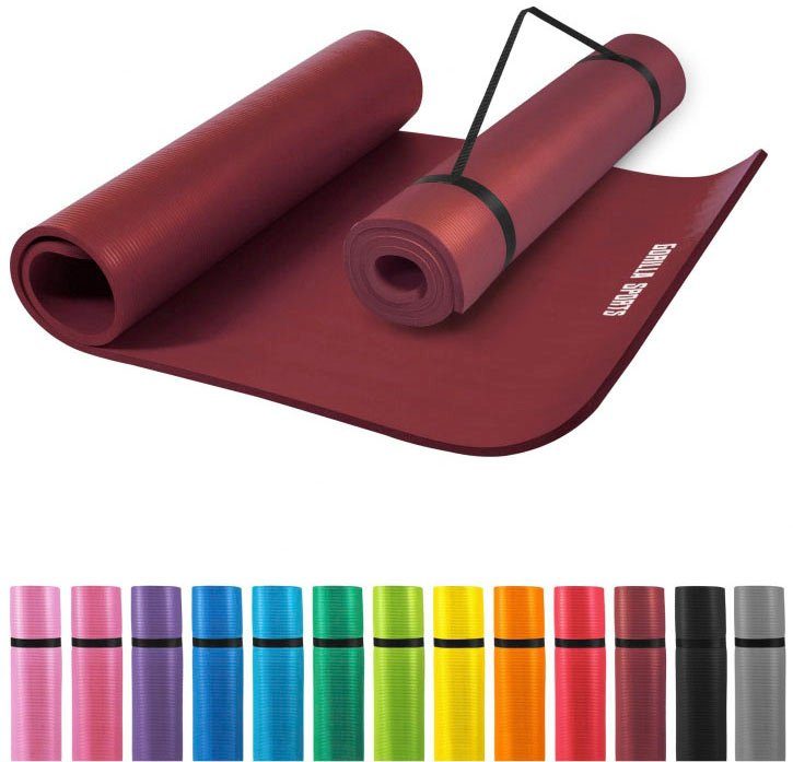 GORILLA Yogamatte dunkelrot SPORTS 1,5 190 100 cm x Sportmatte x