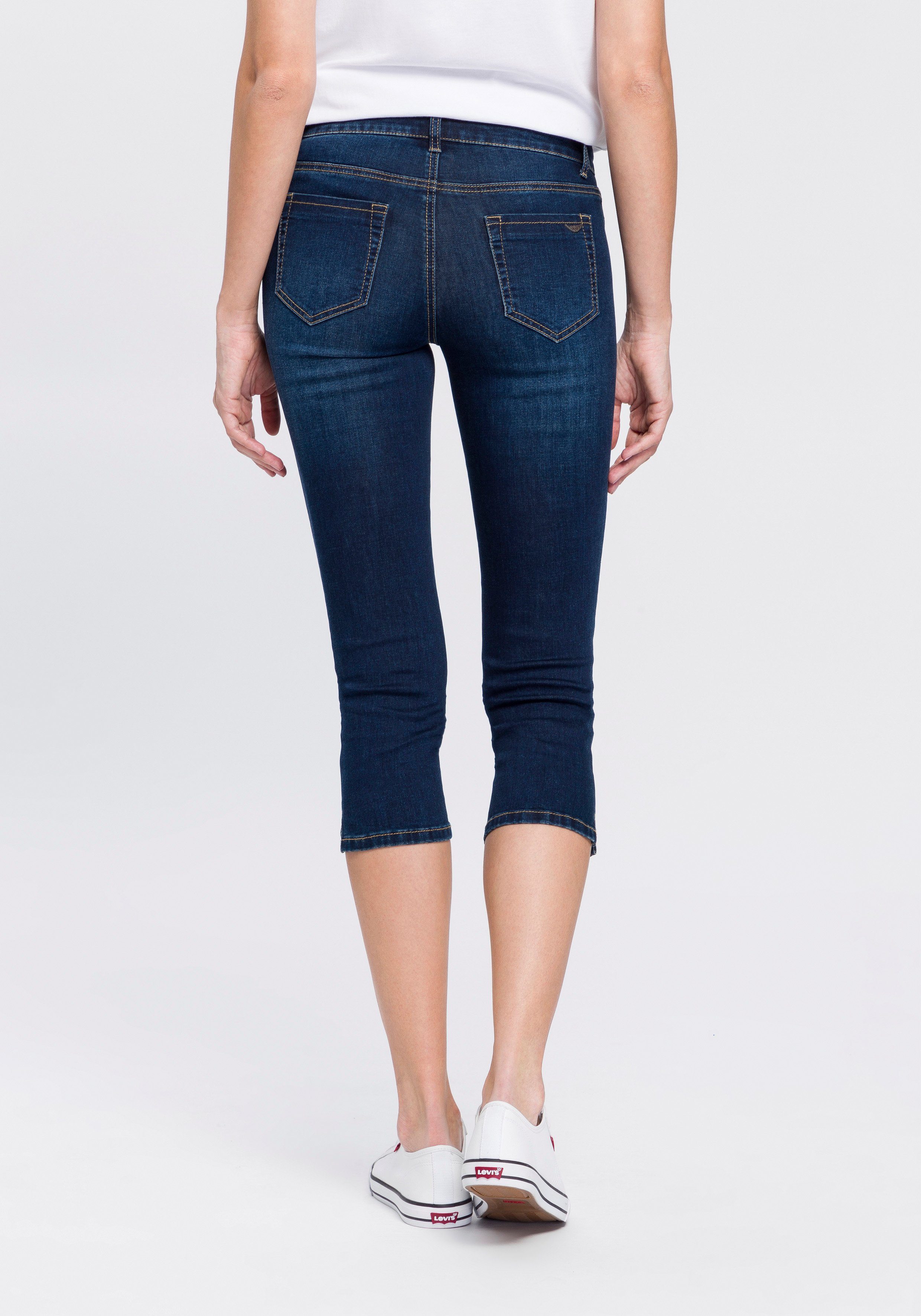 Arizona Caprijeans Ultra-Stretch extra-enger Schnitt, modischer Beinabschlu günstig online kaufen