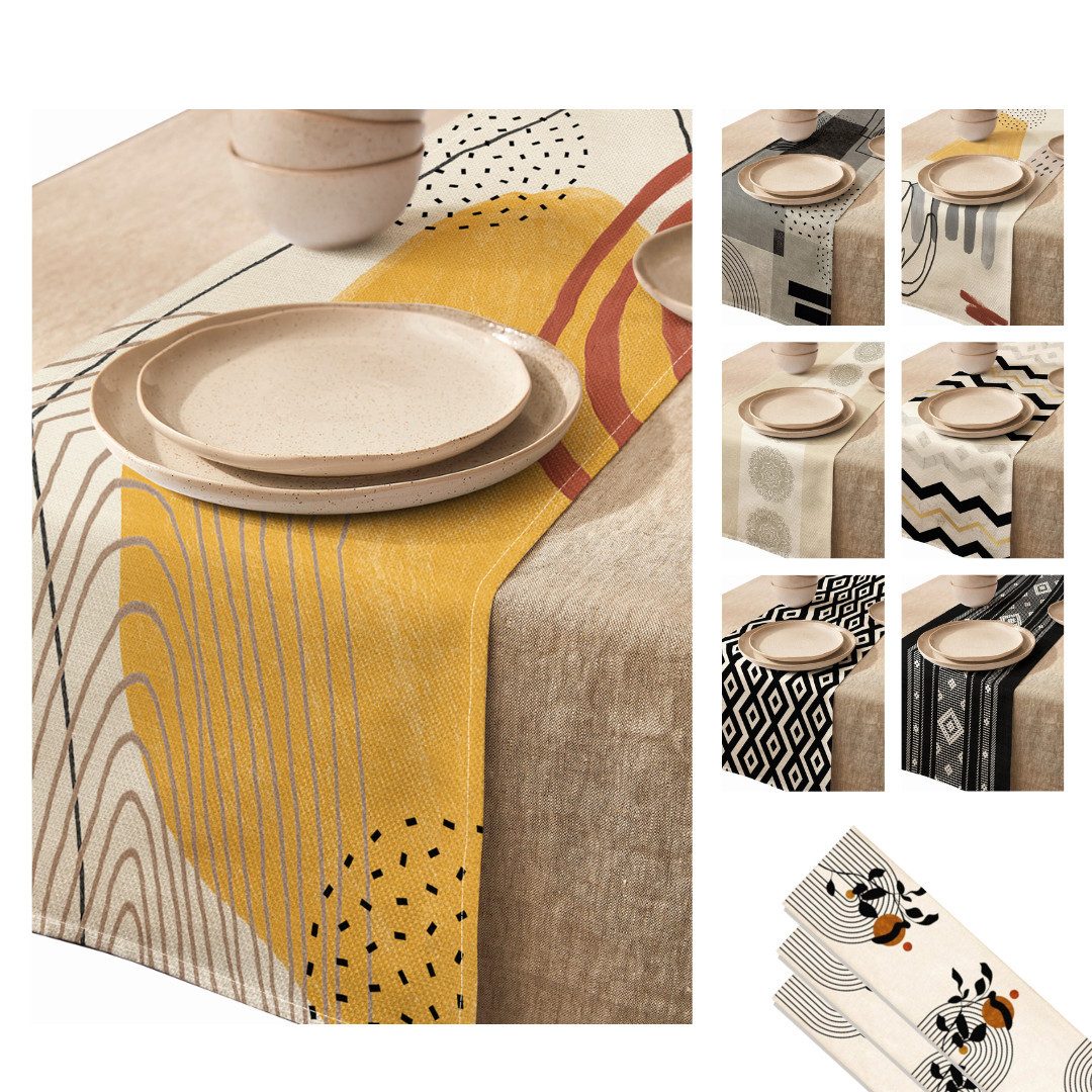 LIVINA HOME Tischläufer Premium Tischdecke abwaschbar, Tischband, moderne L günstig online kaufen