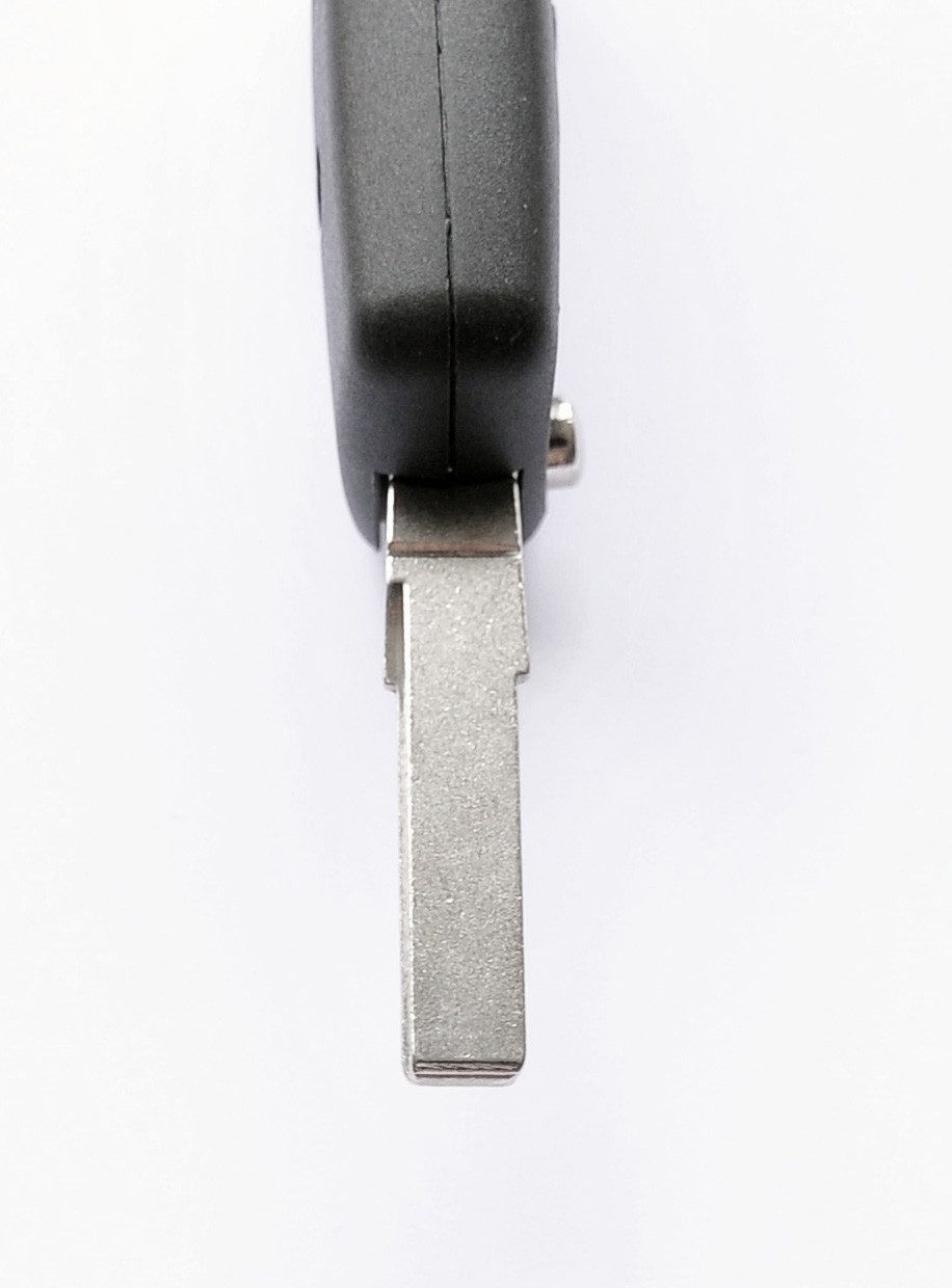 mt-key Auto Klapp Schlüssel Reparatur Gehäuse 3 Tasten + 1x passende CR2032 Knopfzelle, CR2032 (3 V), für VW TUAREG 7L Phaeton Audi A8 D3 Funk Fernbedienung