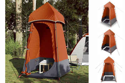vidaXL Wurfzelt Zelt Sichtschutzzelt Grau und Orange 121x121x225 cm 190T Taft