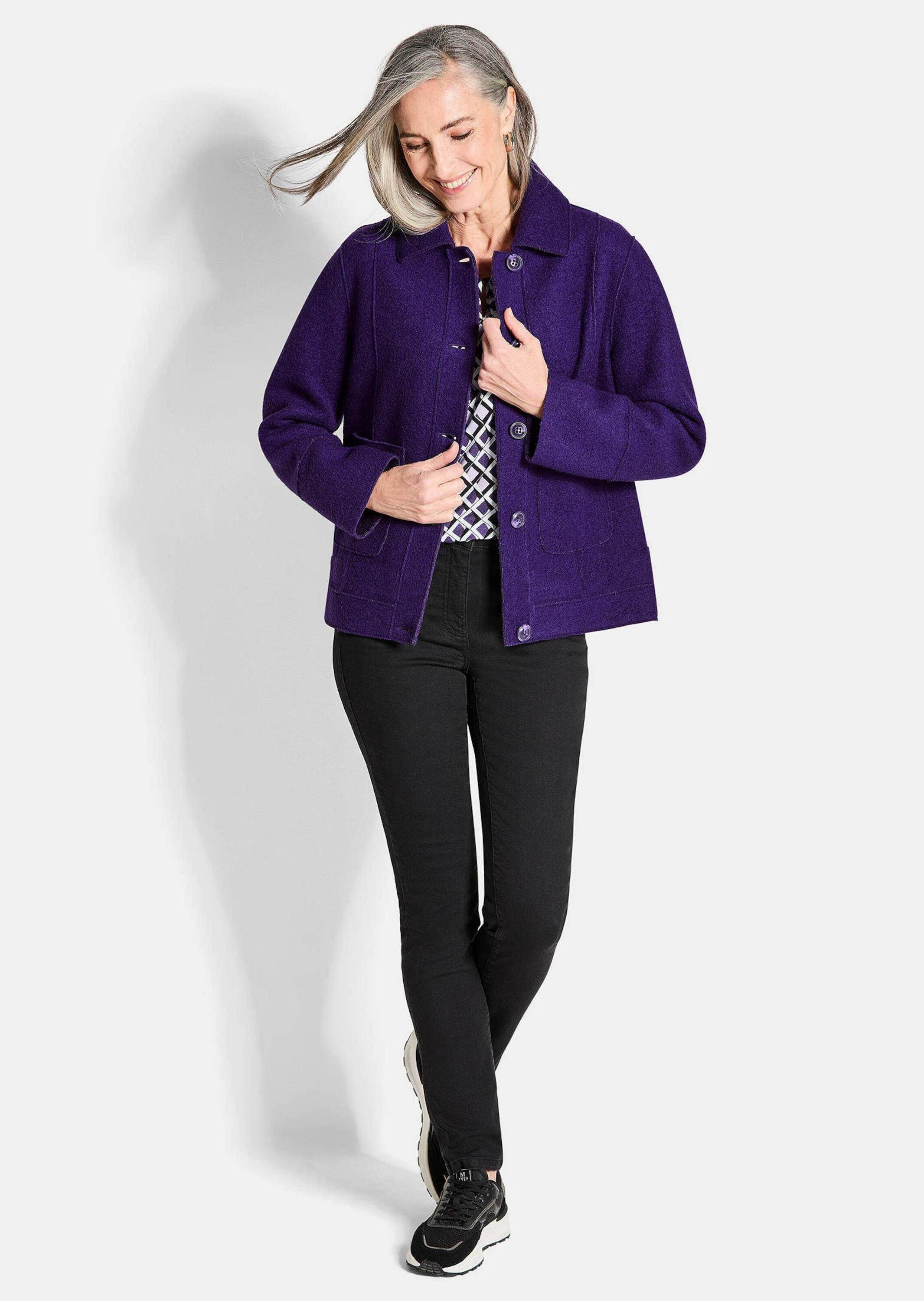 GOLDNER Outdoorjacke Elegante Wolljacke mit Hemdkragen günstig online kaufen