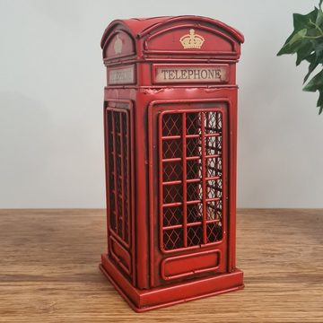 Moritz Spardose Blech-Spardose Telefonzelle England rot, Modell Nostalgie Antik-Stil