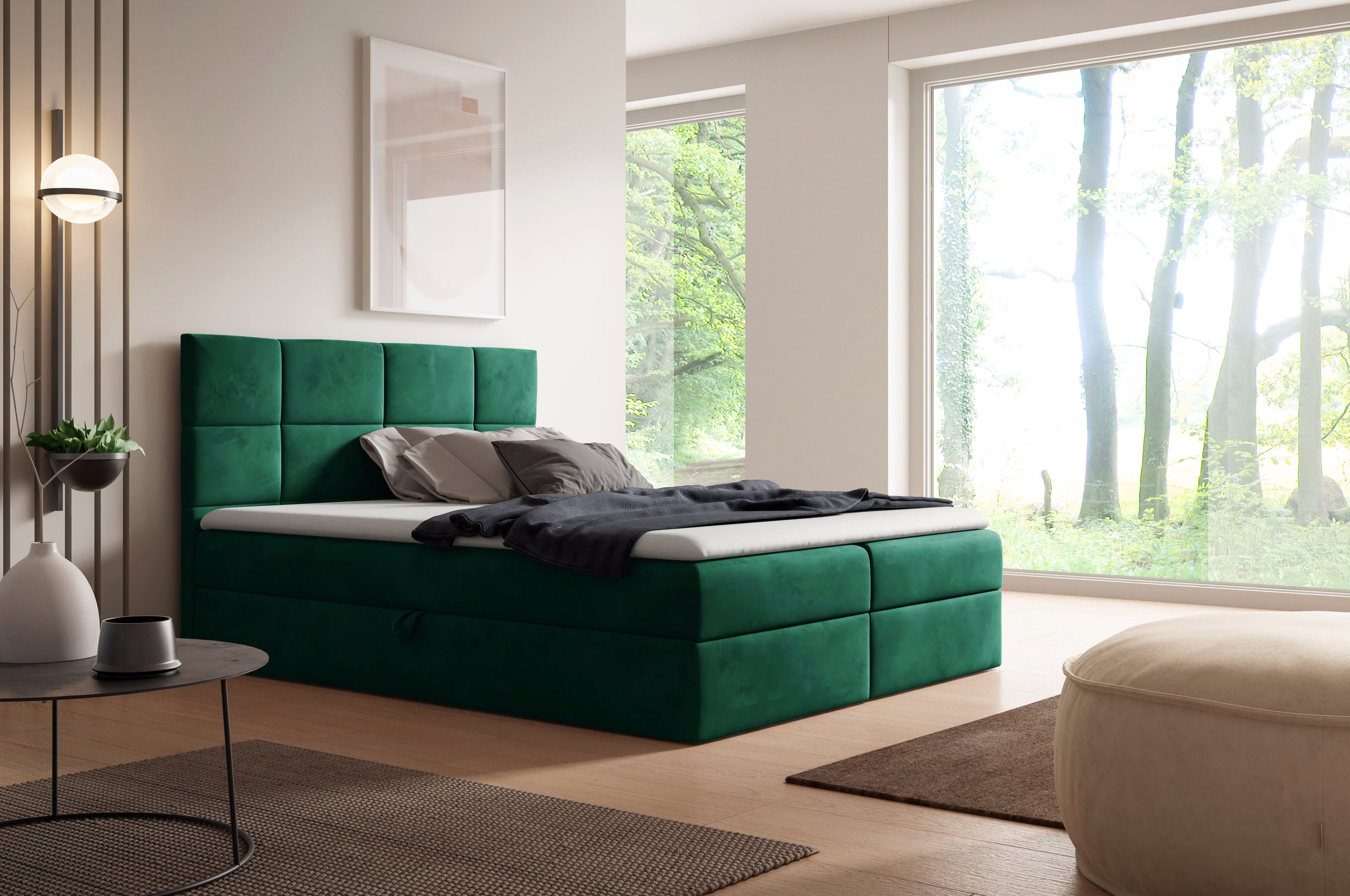yourhouse24 Boxspringbett Figaro mit 2 Bettkästen, Doppelbett mit Bonell-Ma günstig online kaufen