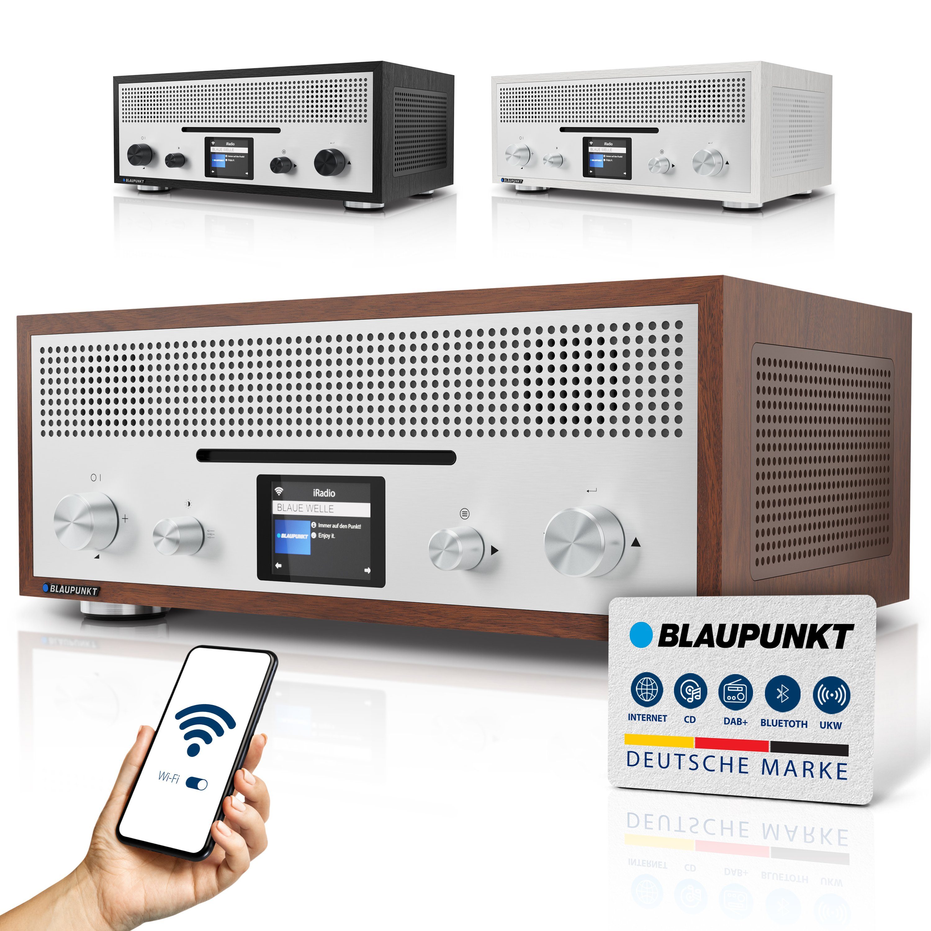 Blaupunkt Internet, 1900 W) mit Internet-Radio DAB+, braun BT RXD CD, Internetradio (Digitalradio Milano, 30,00 FM, (DAB),