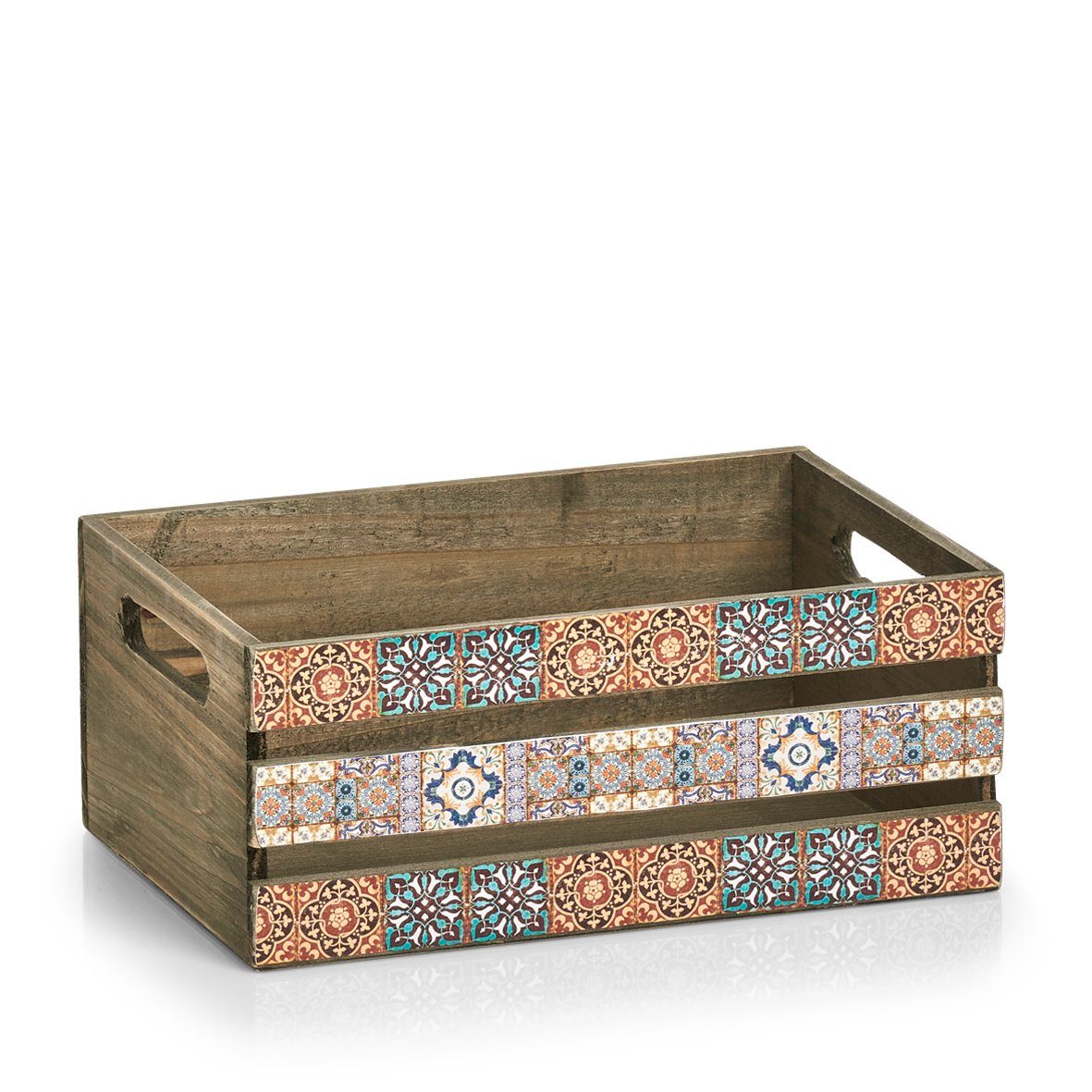 Zeller Present Aufbewahrungskorb Deko-Kiste "Mosaik, Holz, günstig online kaufen