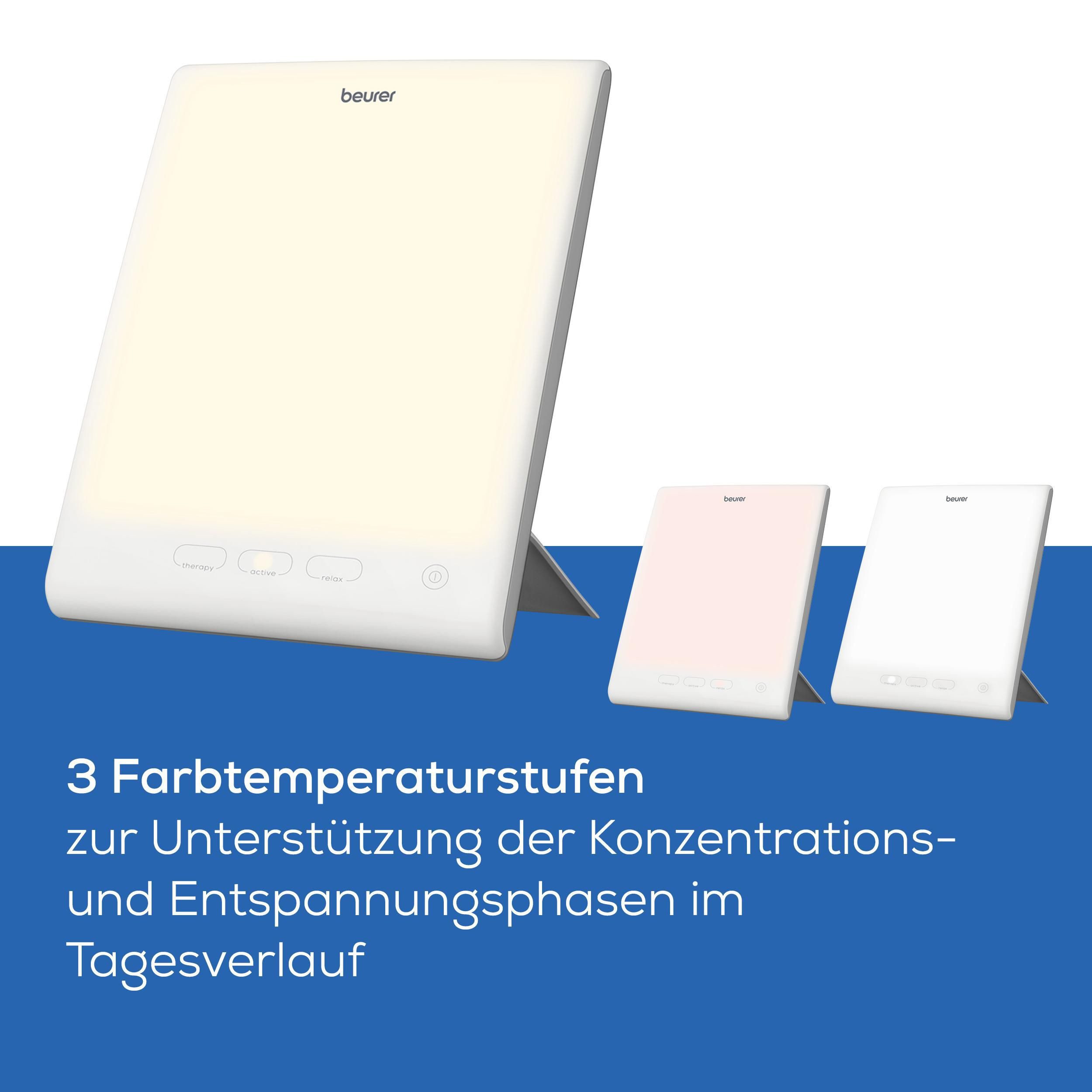 BEURER Tageslichtlampe TL 45 Perfect Day mit 3 Farbtemperaturen, Farbwechsel, LED fest integriert, Für einen geregelten Tag-Nacht-Rhythmus – Bild 2 von 5
