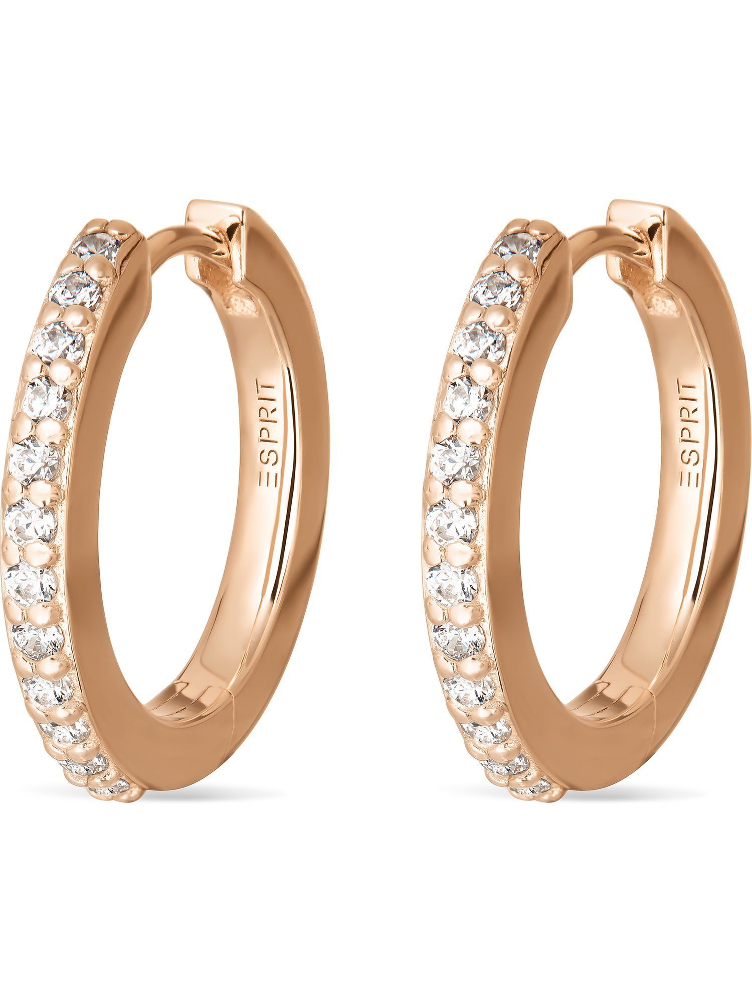 Esprit Paar Серьги-кольца ESPRIT Damen-Creolen 925er Silber 24 Zirkonia (Paar), Glow