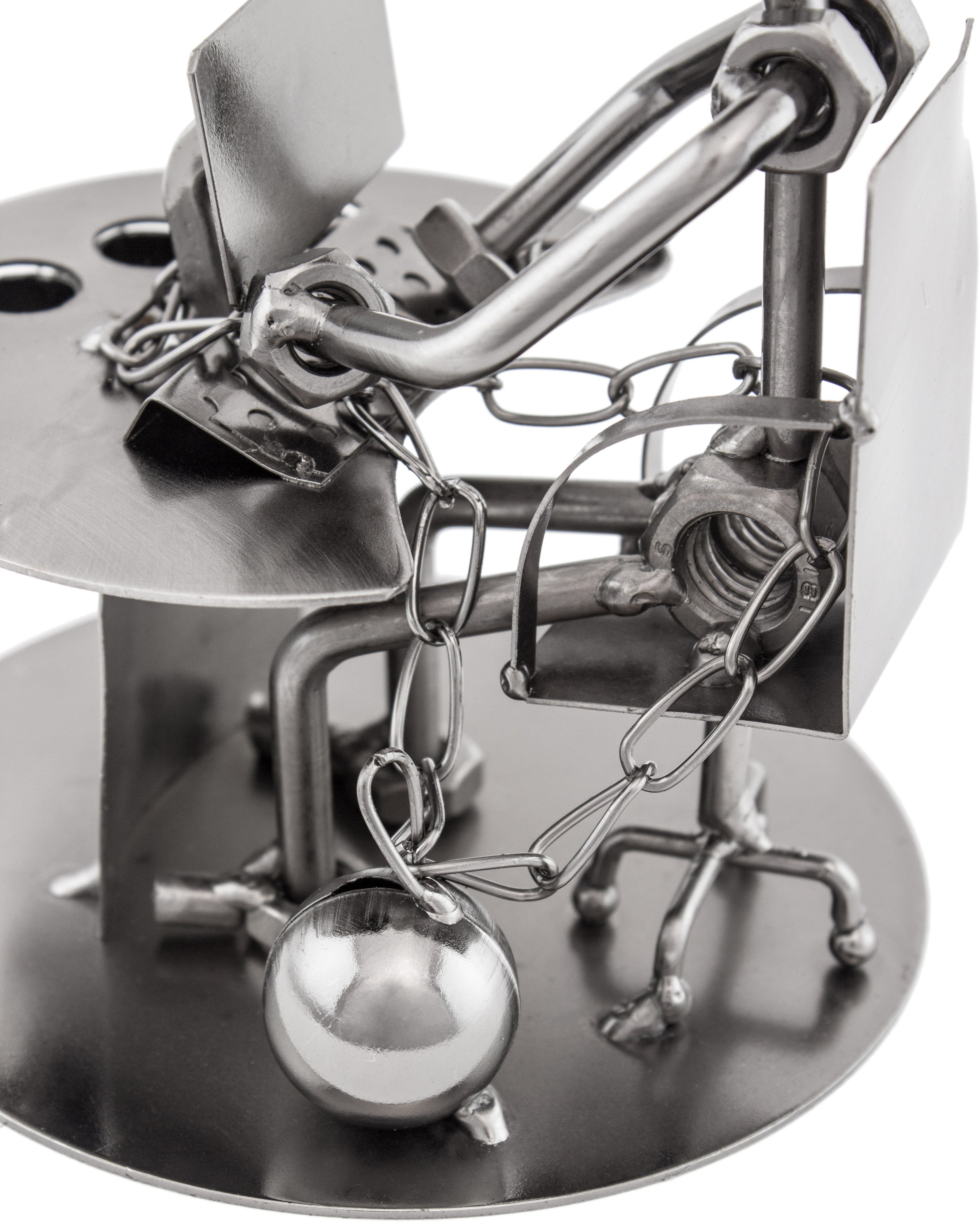 BRUBAKER Dekofigur Metallskulptur Schraubenmännchen Workoholic (1 St., mit Stiftehalter), kunstvolle Geschenkfigur für Kaufleute und Büroangestellte – Bild 2 von 3