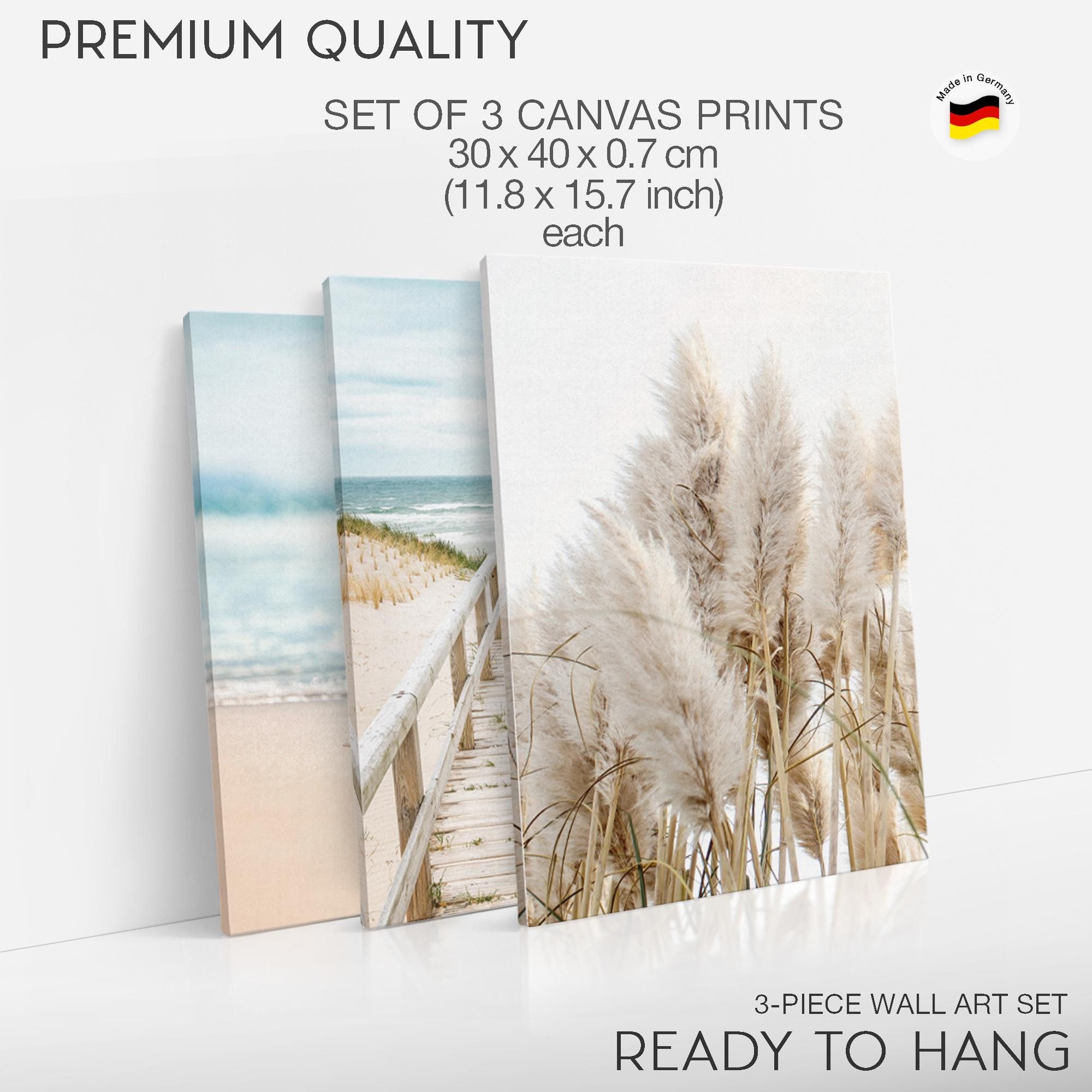 Novart Wandbild Boho Abstrakt Wohnzimmer Schlafzimmer Dekoration Kunstdruck, Ostsee – Bild 5 von 5