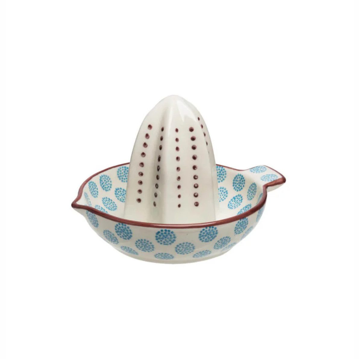 Tranquillo Zitruspresse RETRO - Handgefertigt, Maße: 12 x 10 x 8 cm, spülmaschinengeeignet, aus Steingut