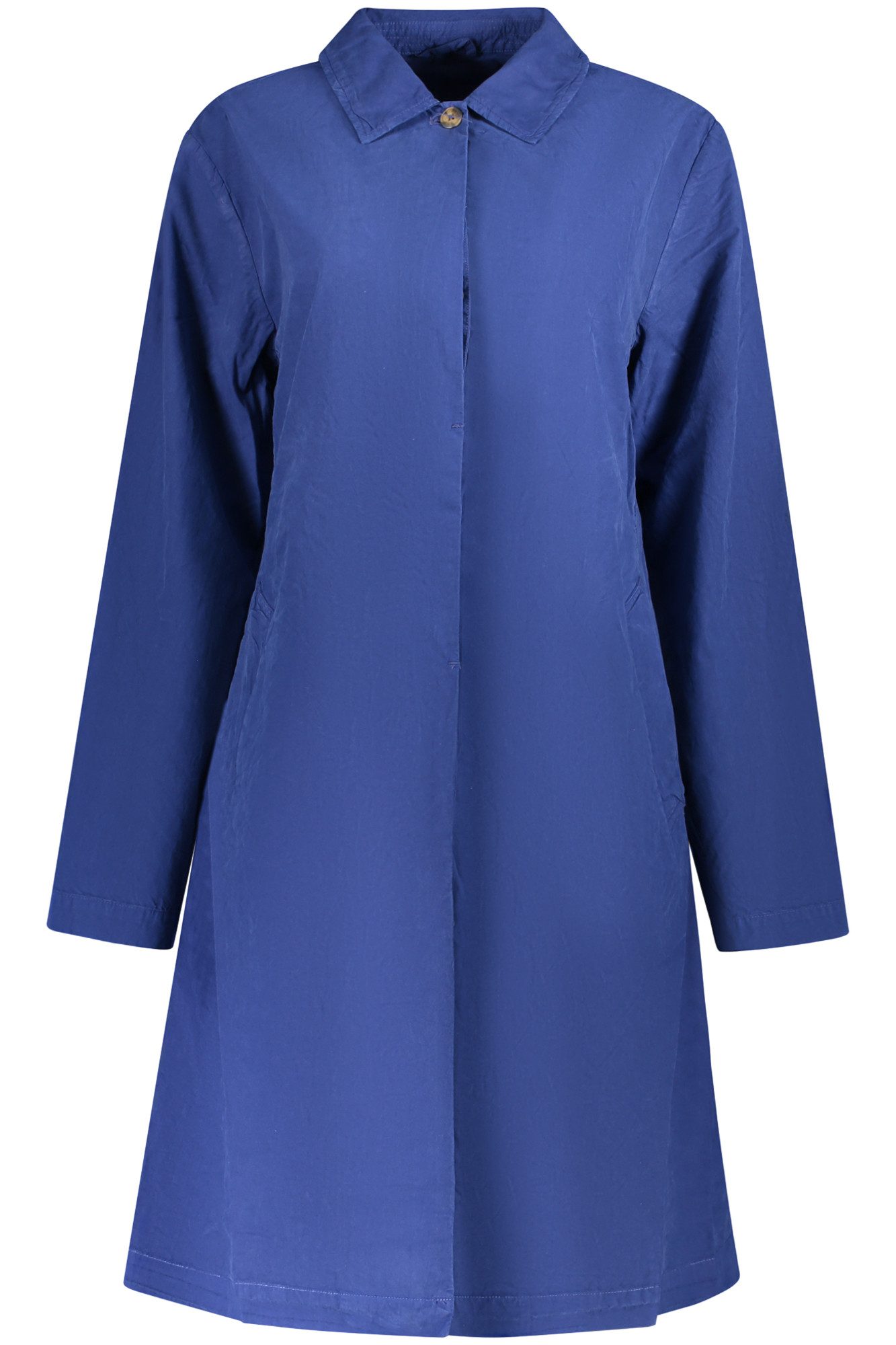 North Sails Outdoorjacke Damen Trenchcoat Blau - Langer Mantel mit Logo & Taschen, Nachhaltig