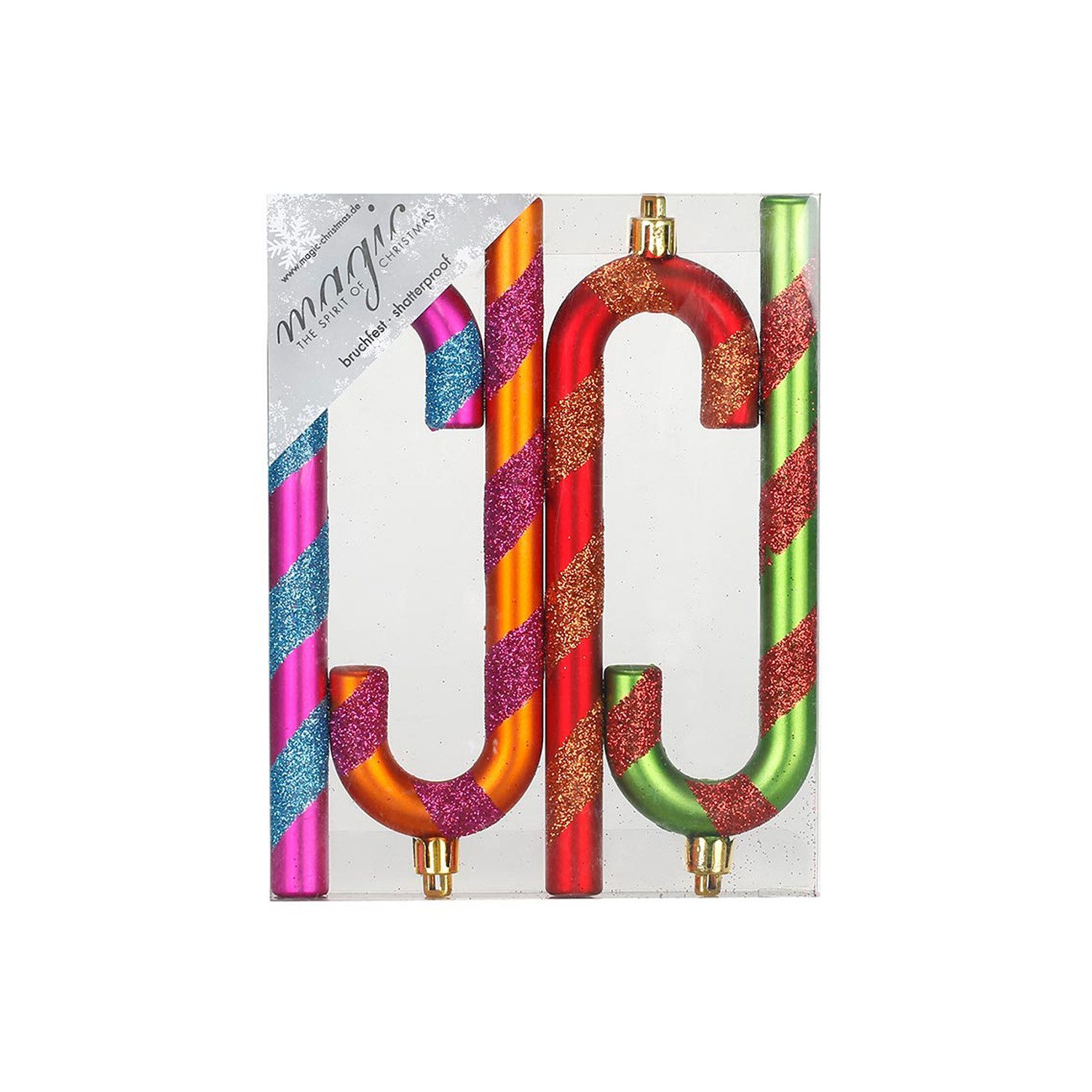 INGE-GLAS® Weihnachtsbaumkugel Weihnachtskugeln MilleFiori, Zuckerstangen, günstig online kaufen