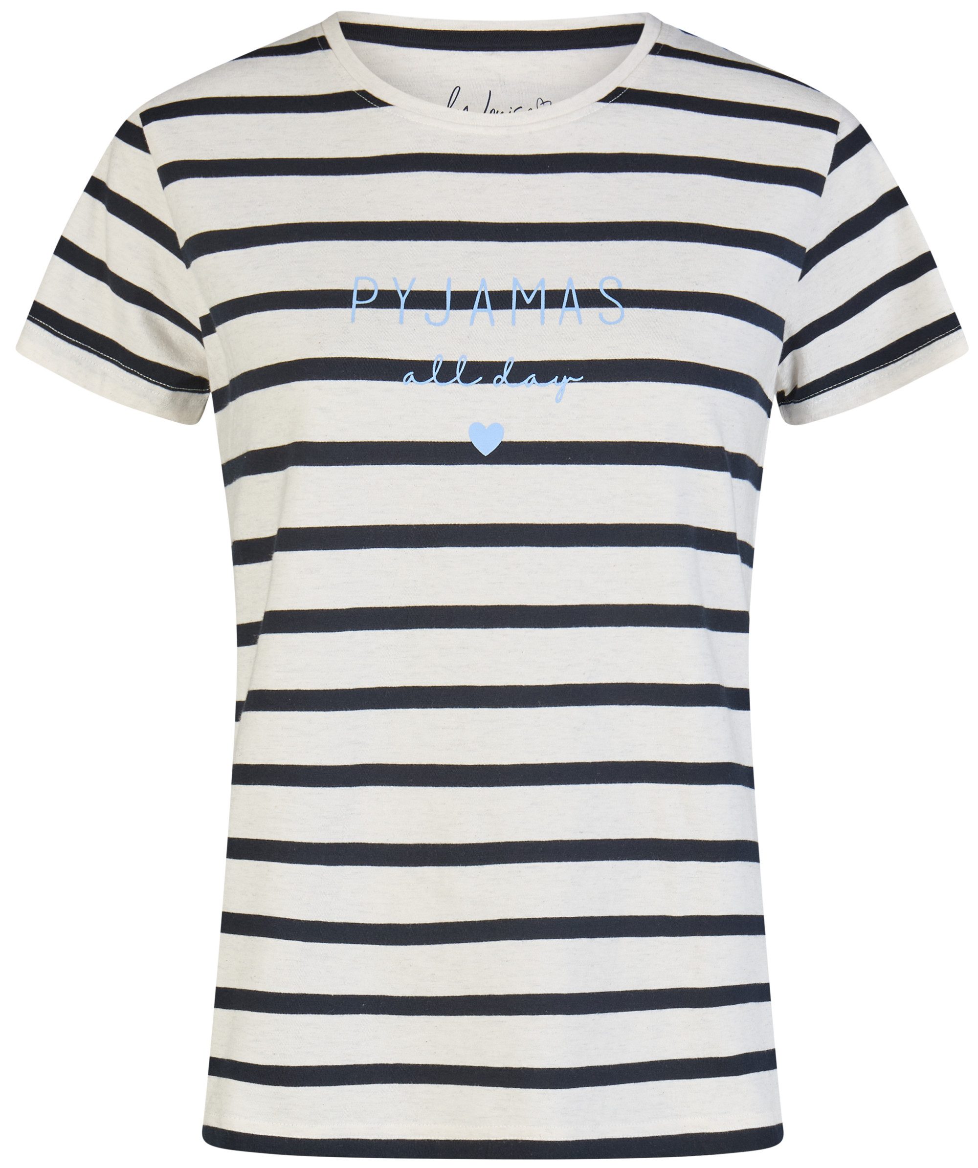 By Louise Pyjamaoberteil Lace Luxury (Packung, 1-tlg., 1-teilig) Damen Pyjamaoberteil Kurzarm Baumwolle T-Shirt