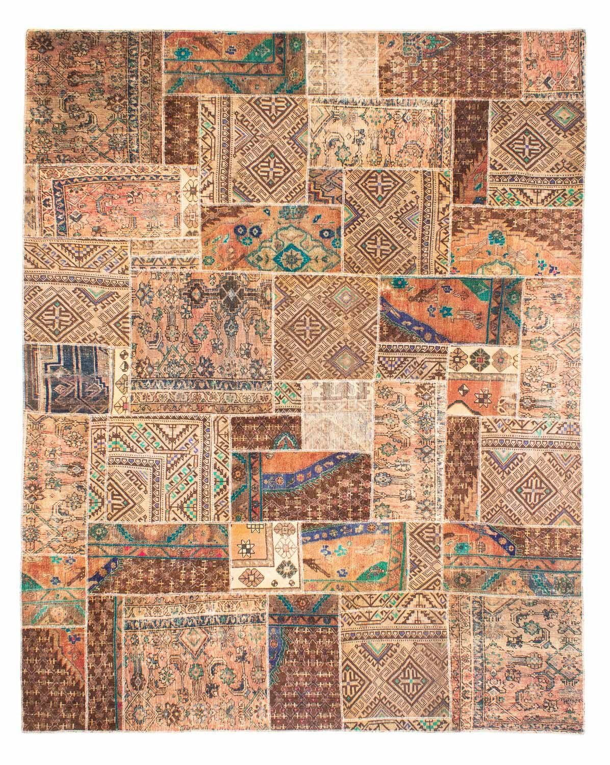 Teppich Patchwork - 301 Zertifikat - mit Handgeknüpft, Einzelstück 7 morgenland, mm, Höhe: x rechteckig, mehrfarbig, 239 Wohnzimmer, cm