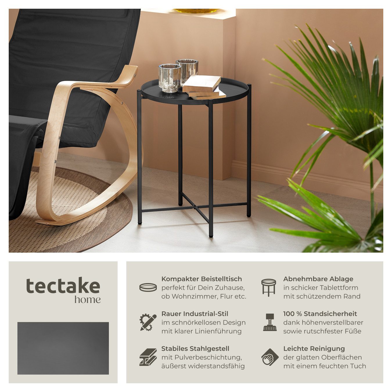 tectake Beistelltisch Chester (1-St., 1 tlg), günstig online kaufen