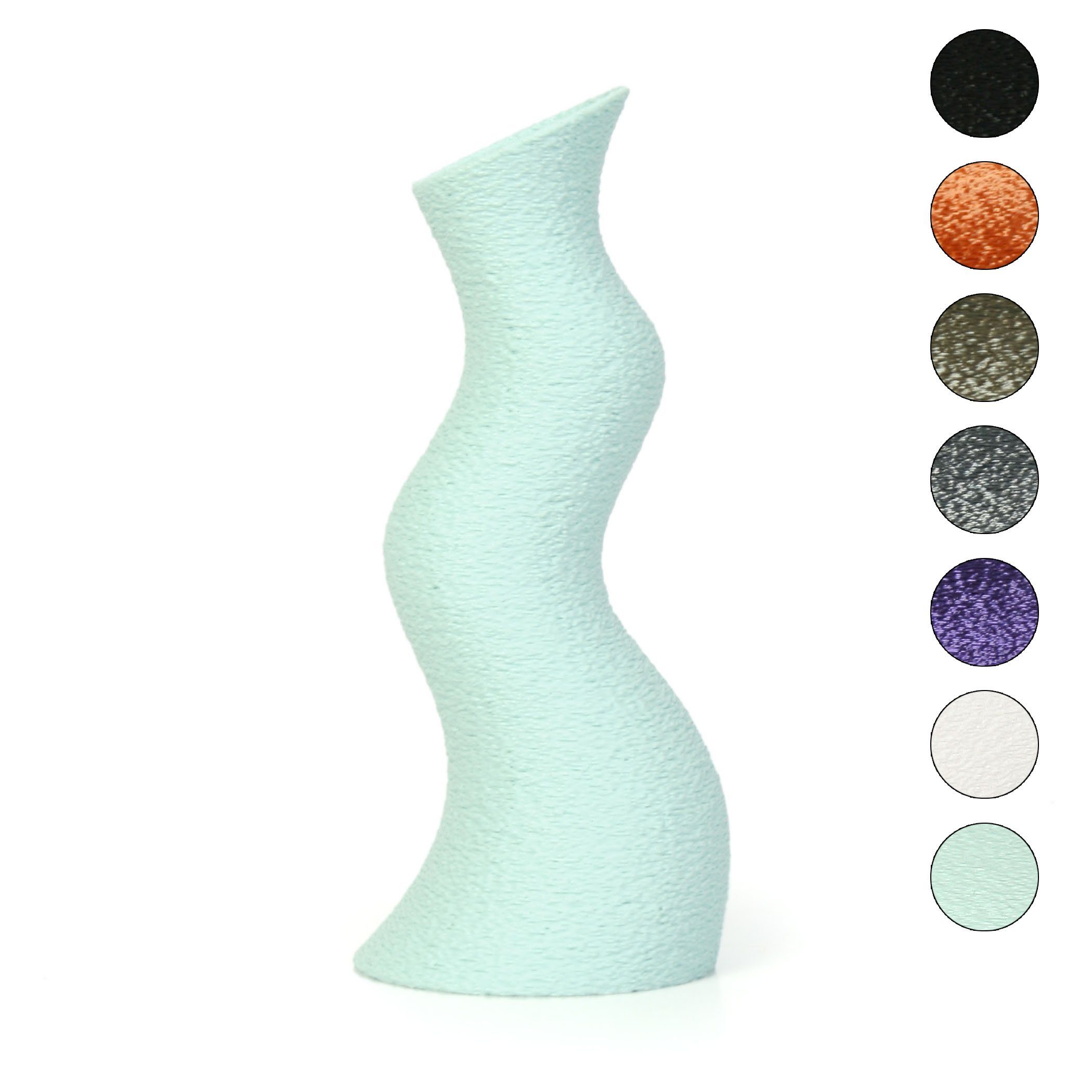 Kreative Feder Dekovase Designer Vase – Dekorative Blumenvase aus Bio-Kunststoff, aus nachwachsenden Rohstoffen; wasserdicht & bruchsicher Water Green