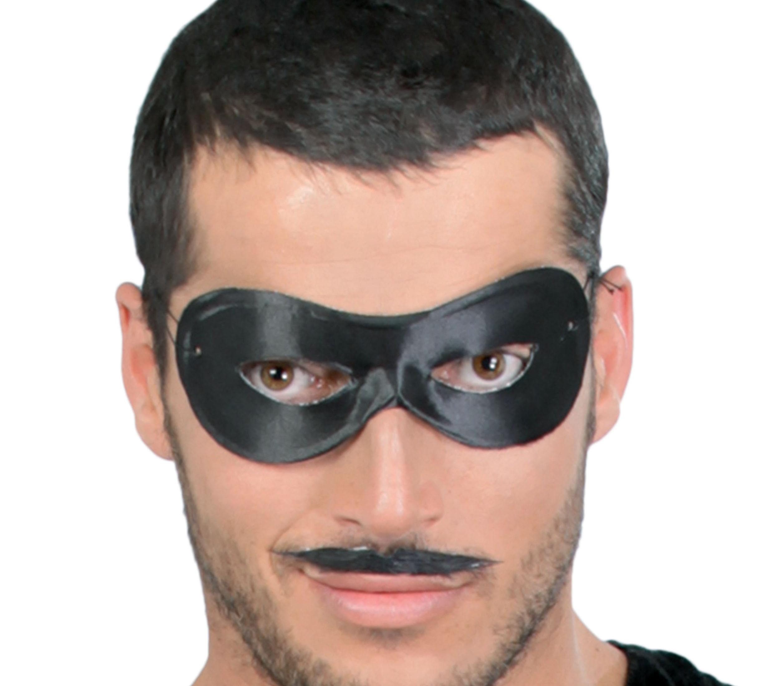 Fiestas Guirca Kostüm, Banditen Maske Schwarz Karneval Fasching Maskerade Musketiere Abenteue