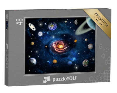 puzzleYOU Puzzle Weltraum, Sonnensystem und Planeten, Sterne, Erde, 48 Puzzleteile, puzzleYOU-Kollektionen Weltraum, Universum