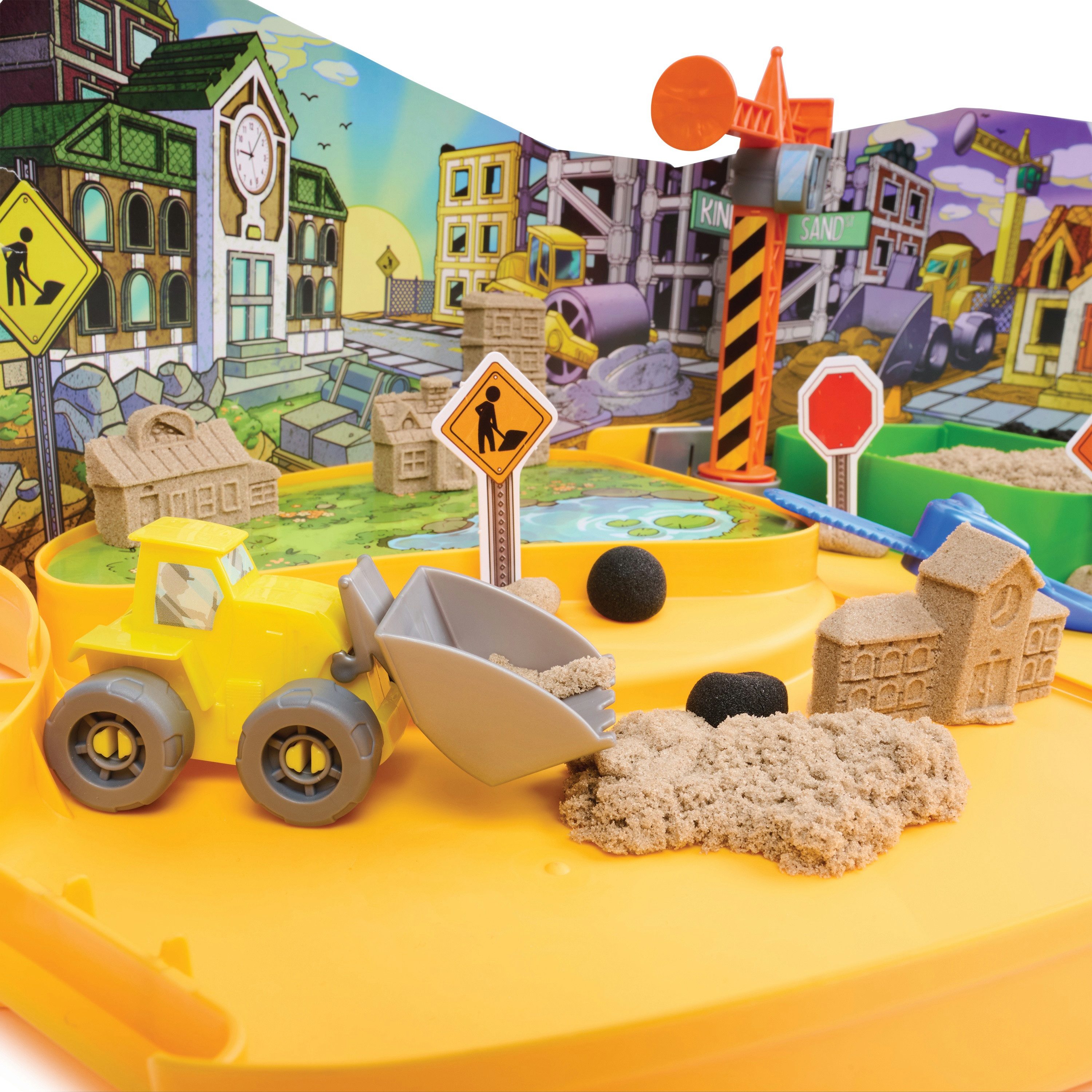 Spin Master Kreativset Kinetic Sand Deluxe Baustellen-Koffer – Bild 4 von 5