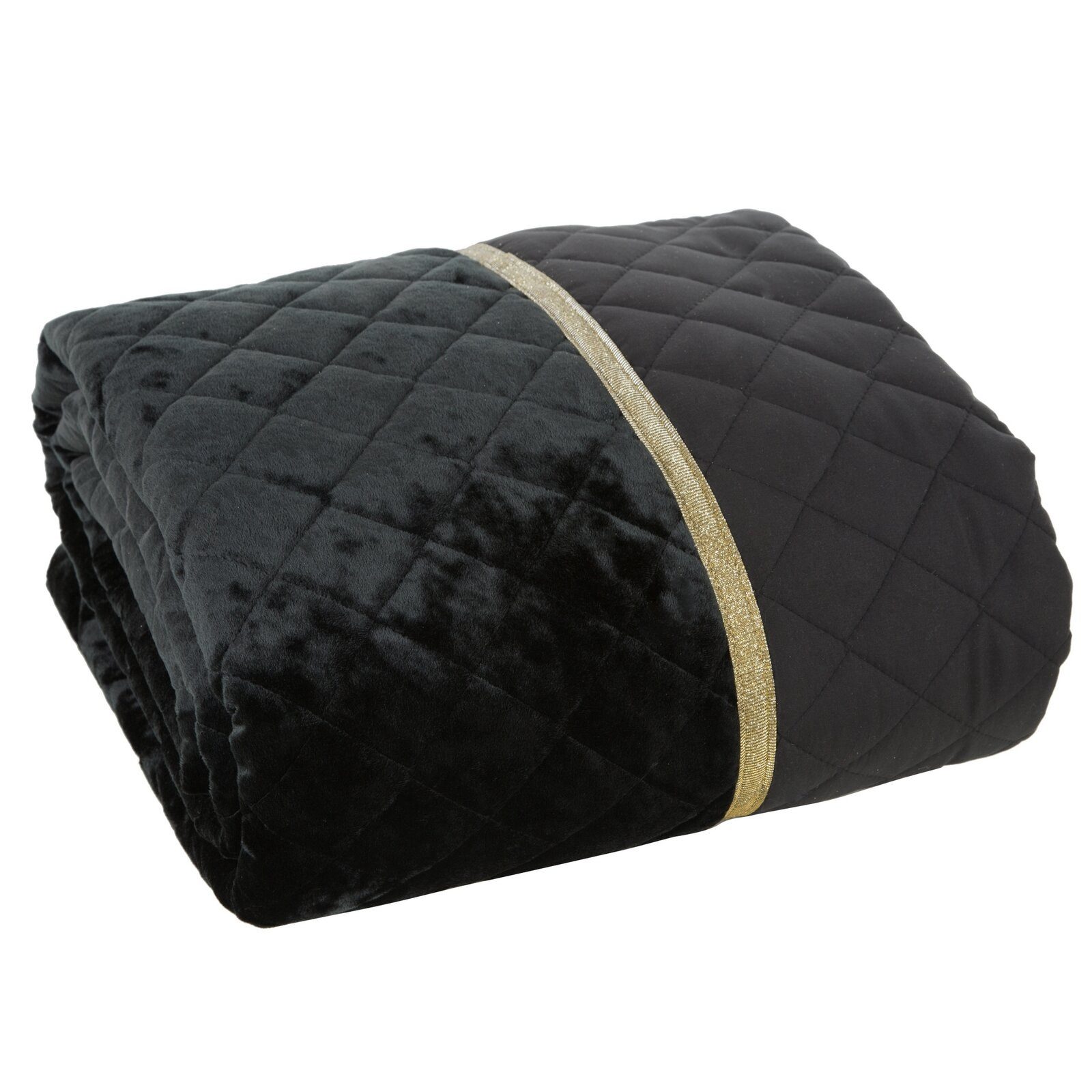 Eurofirany Tagesdecke Kristi, Steppdecke Samtdecke Karomuster Weicher Überw günstig online kaufen