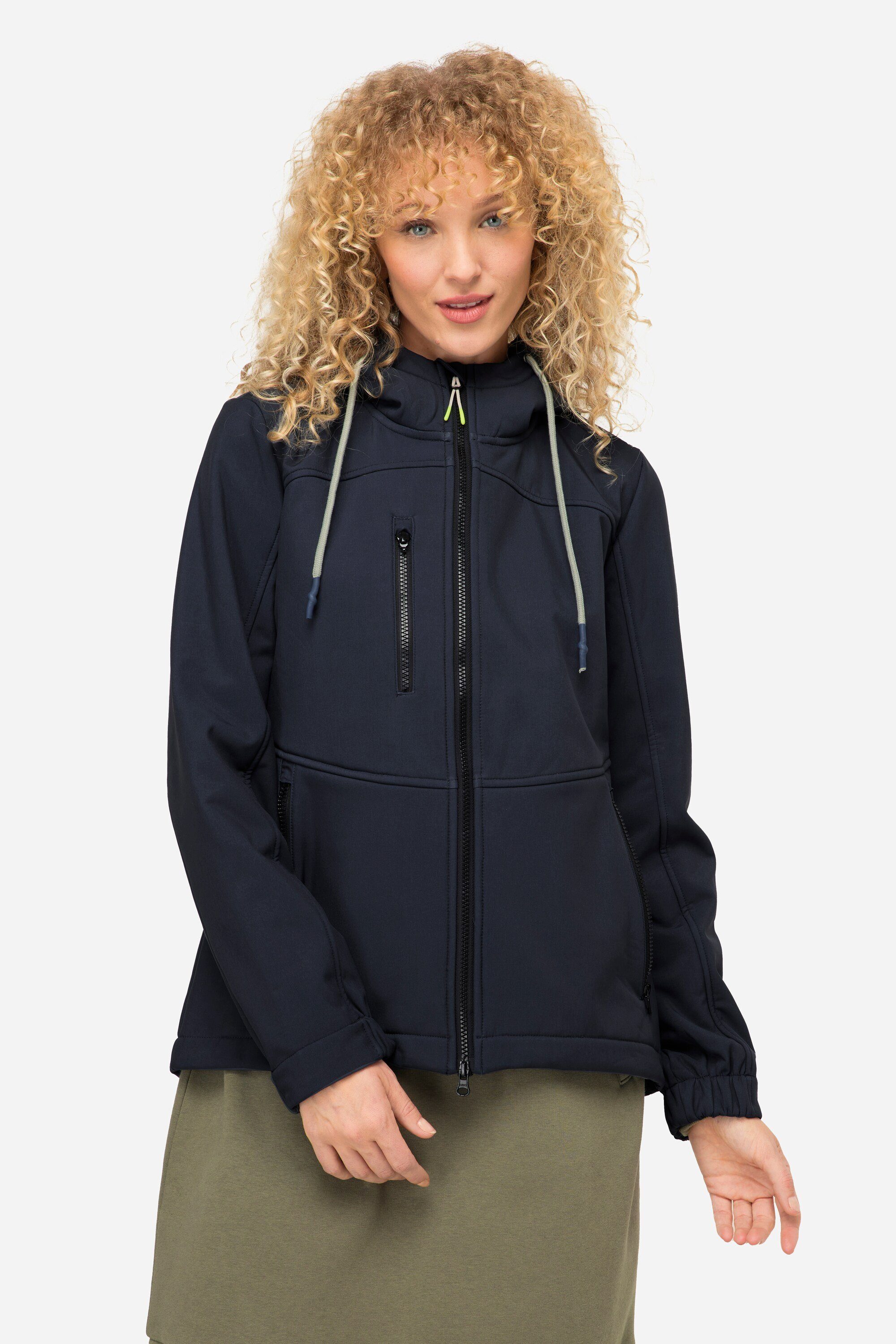 Fleece-Innenseite Softshelljacke marine Softshell-Jacke wasserabweisend Laurasøn