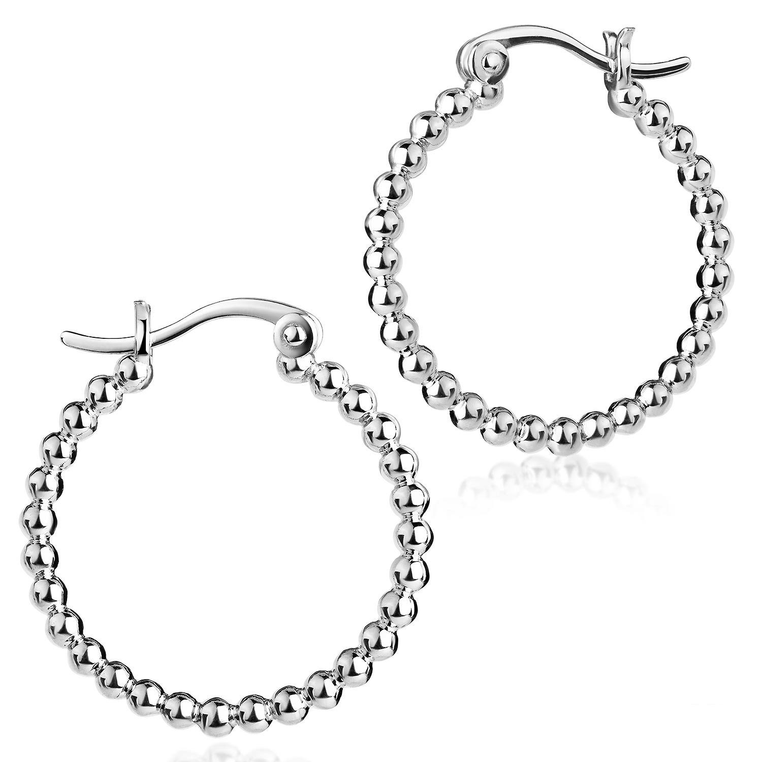 Materia Paar Creolen Damen Silber Creolen Kugeln Ø20mm SO-508, 925 Sterling günstig online kaufen