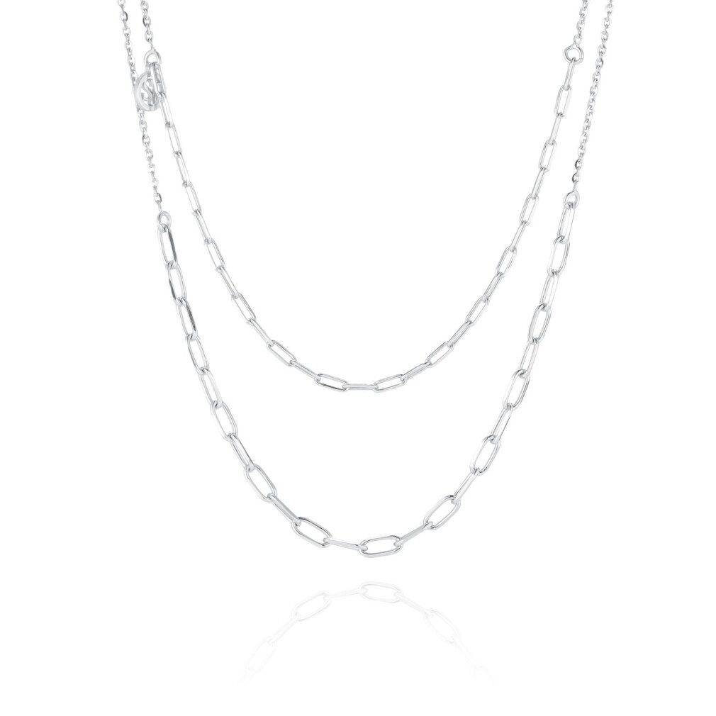 Sif Jakobs Jewellery Kette mit Einhänger Fashion Silver Double Chains Necklace SJ-C42132-SS