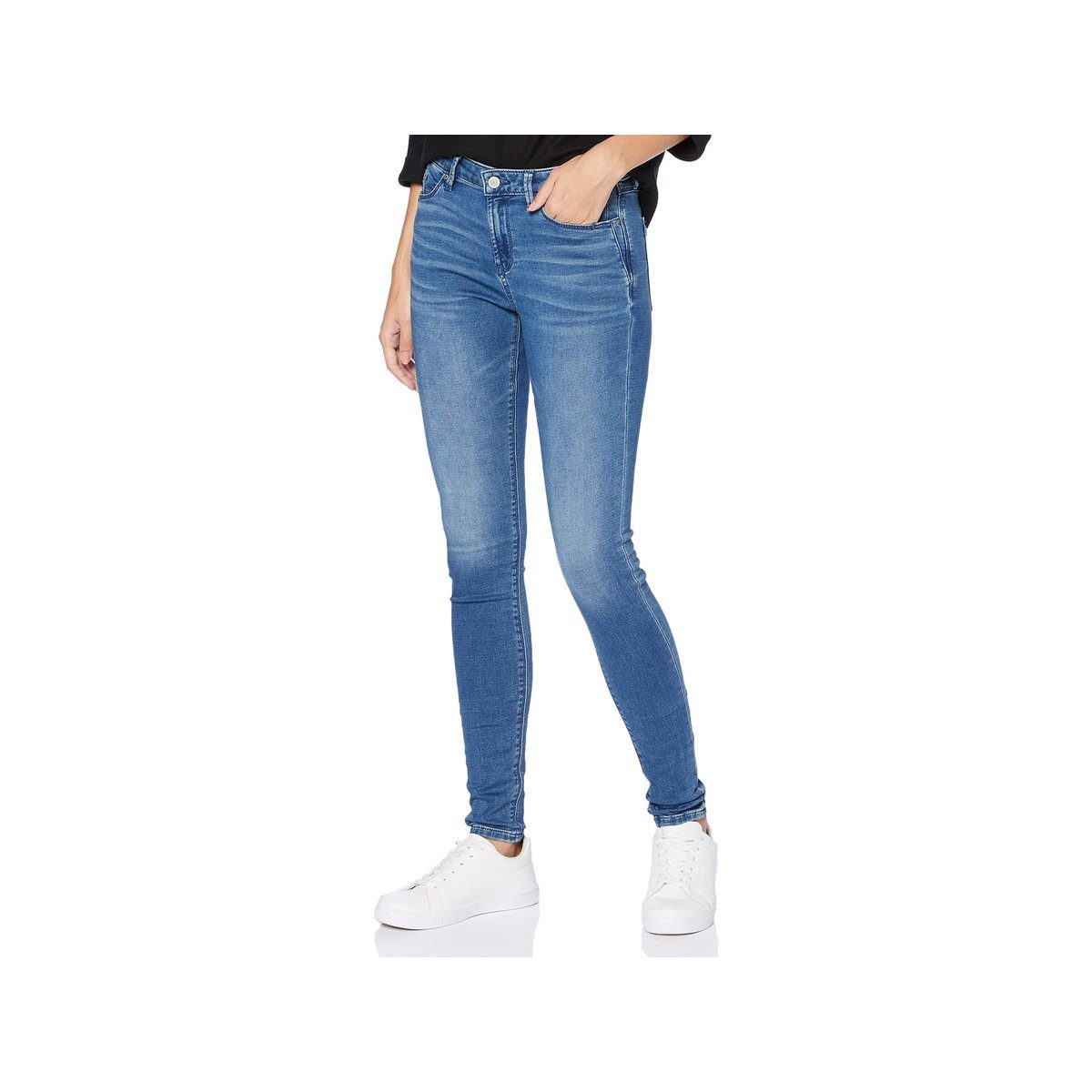 Esprit 5-Pocket-Jeans mittel-blau regular (1-tlg)