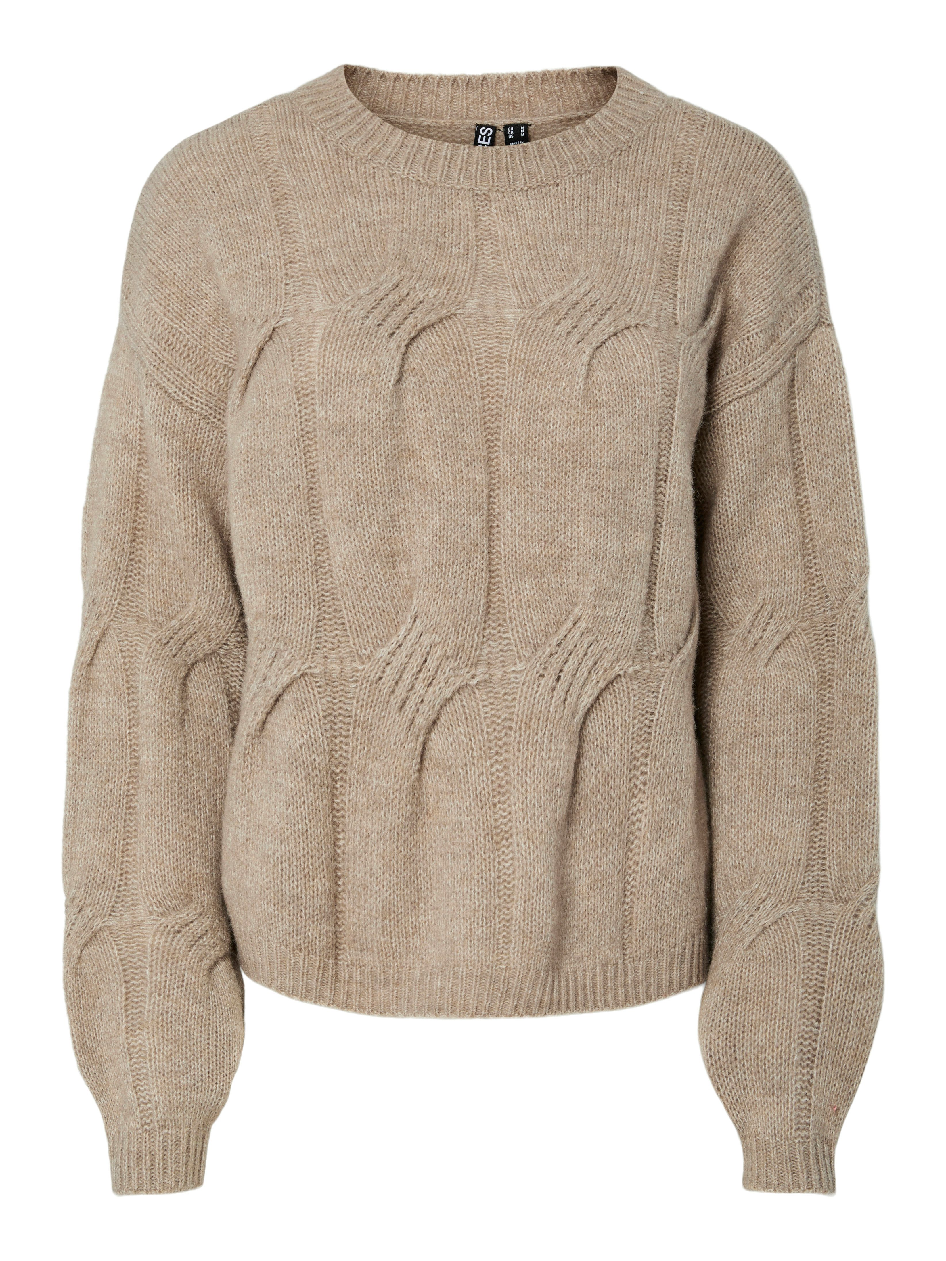 pieces Strickpullover PCJENNA LS O-NECK CABLE KNIT NOOS BC günstig online kaufen