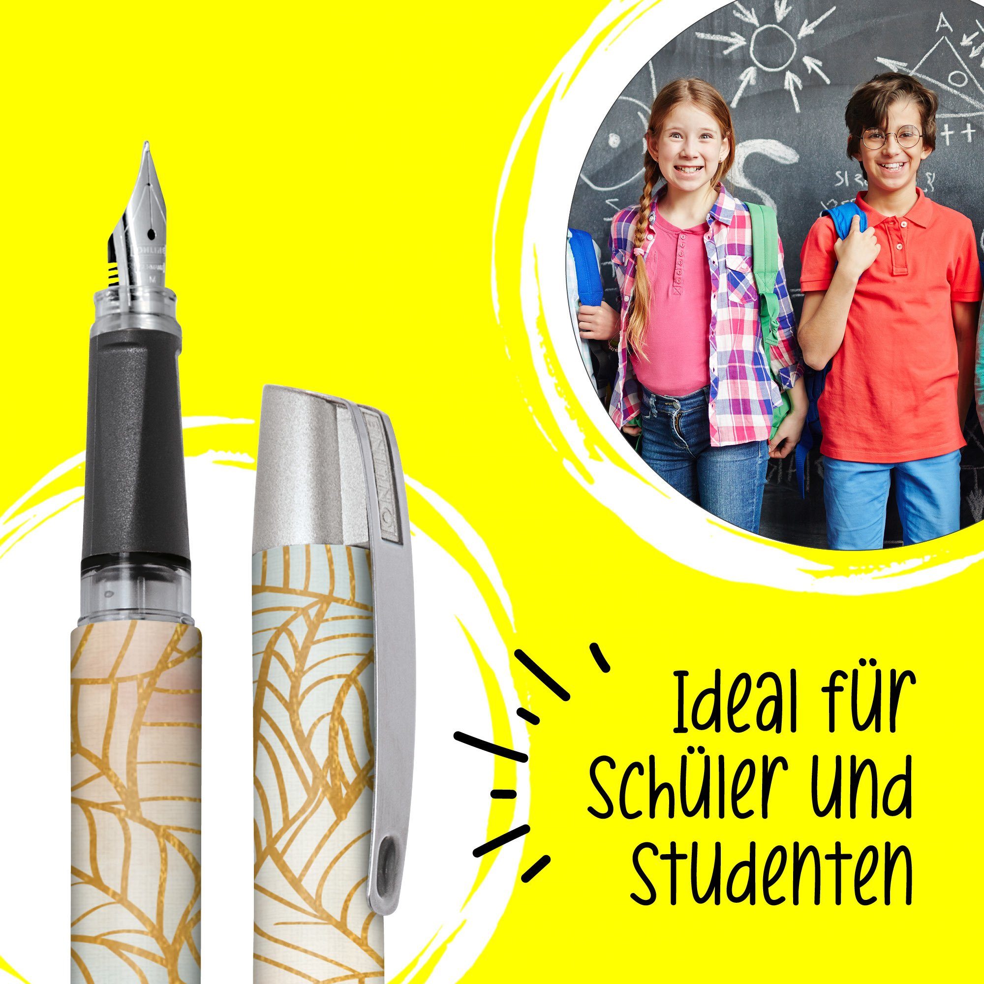 Golden ideal in Leaves Pen hergestellt Schule, Campus Deutschland Füller Füllhalter, für ergonomisch, die Online