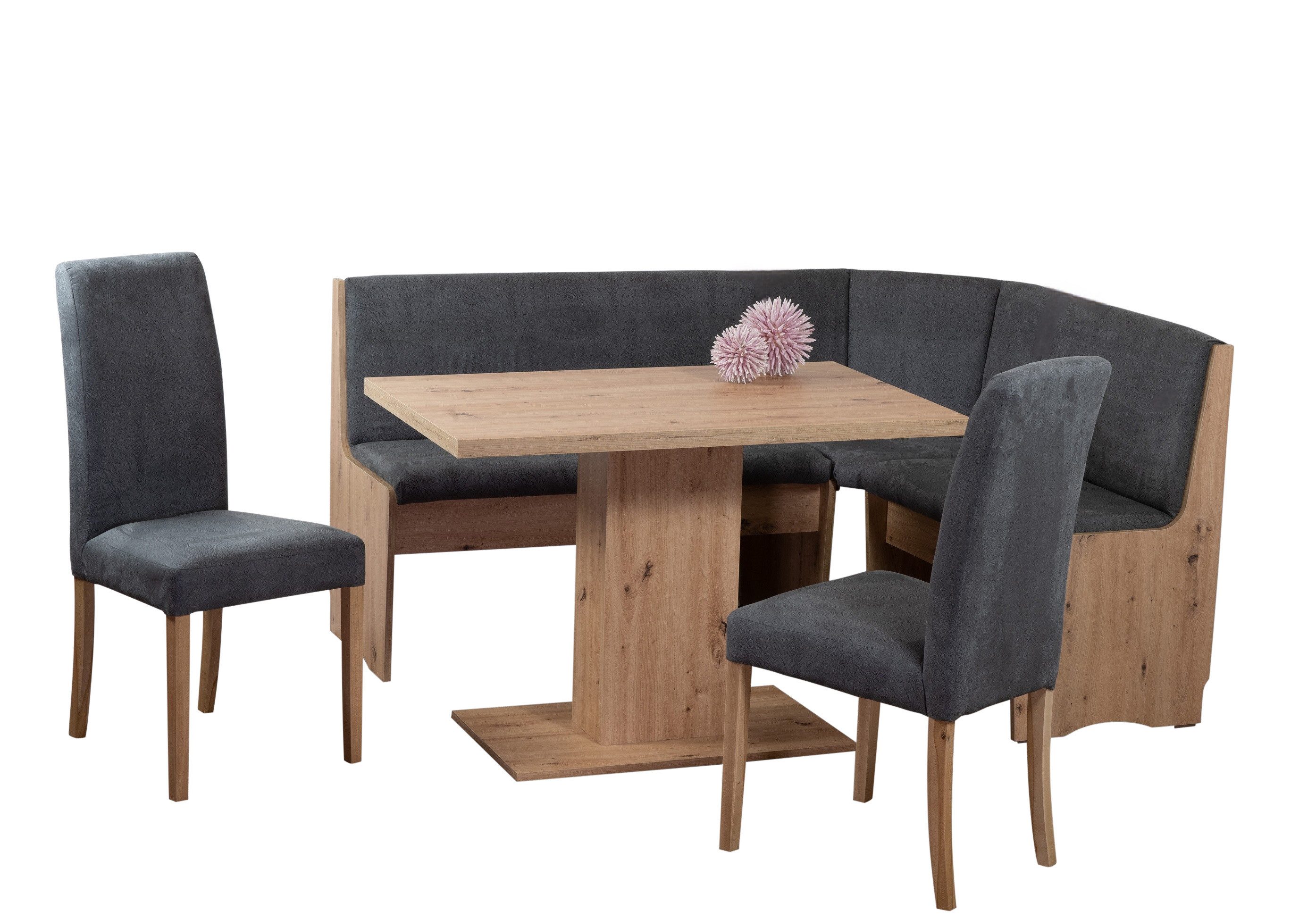 Stolebaenk Eckbankgruppe Duisburg Sonoma Titanic OLDUTI, (Eckbankgruppe, 1 x Eckbank, 1 x Tisch, 2 x Stuhl), Staufach unter den Sitzflächen